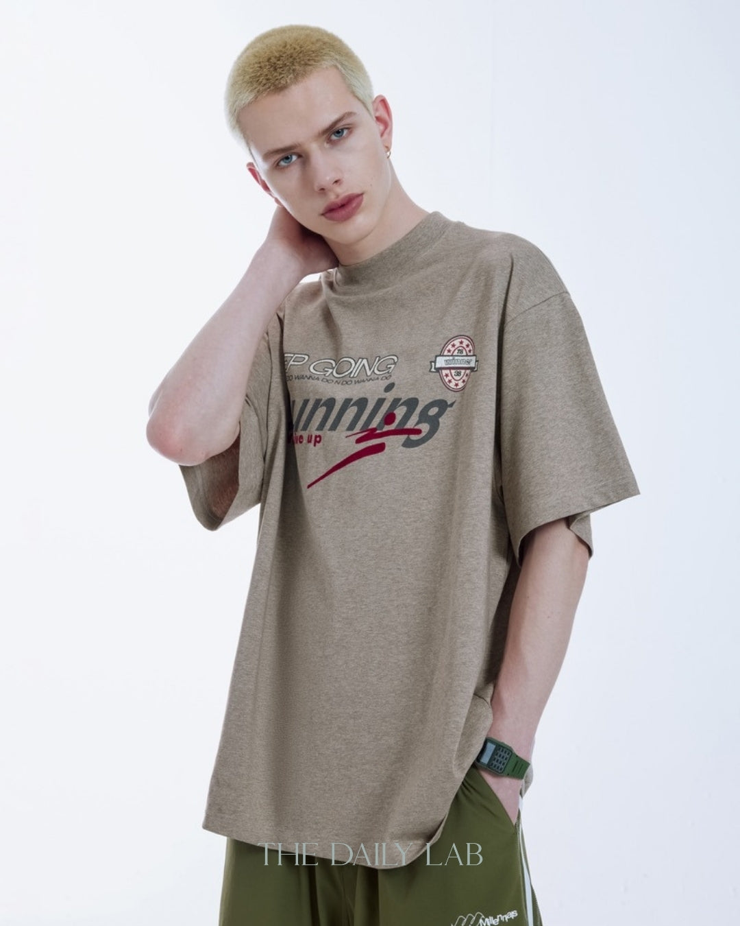 Retro Varsity Tee in Grey