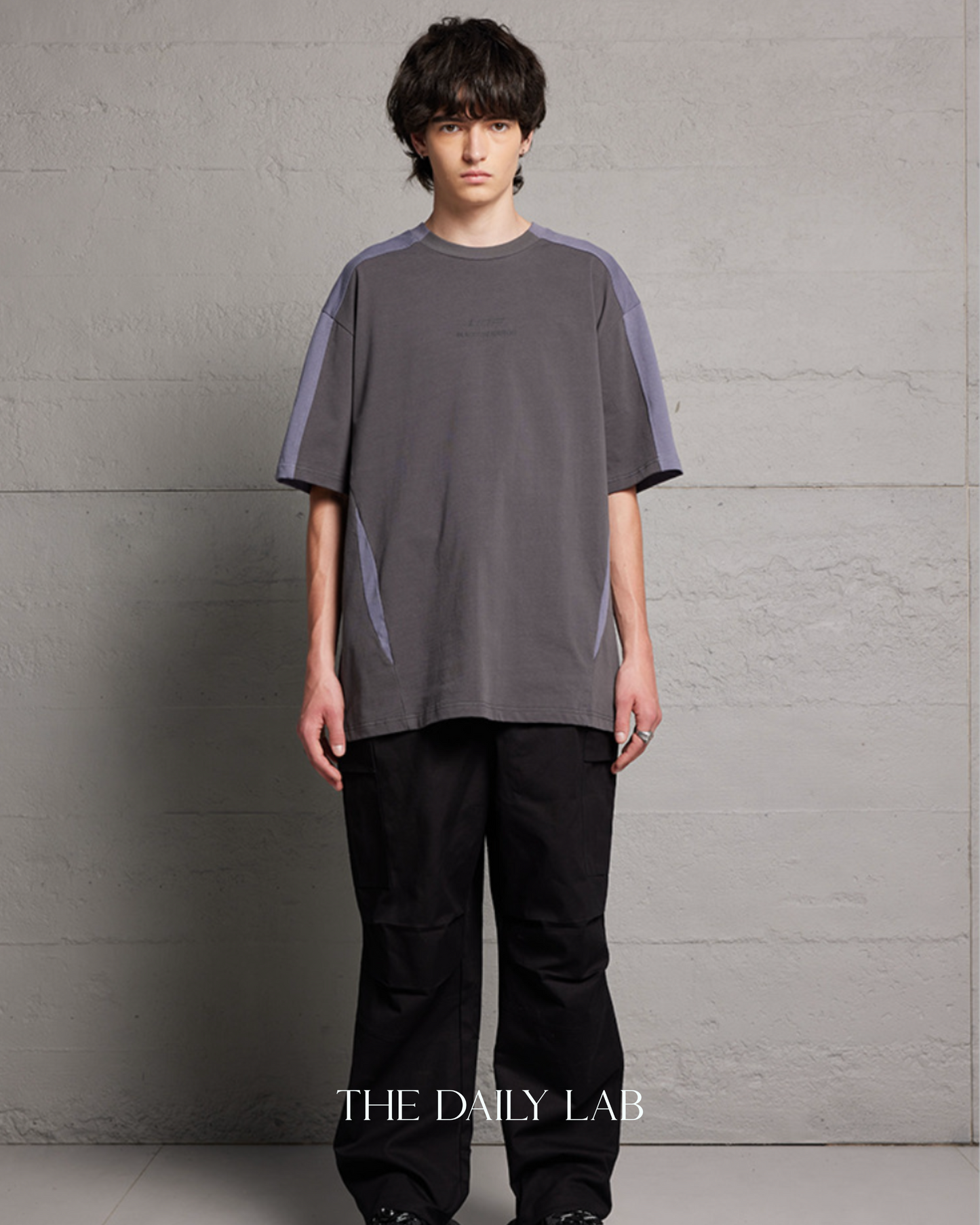 250G Patchwork Following Oversized Shirt