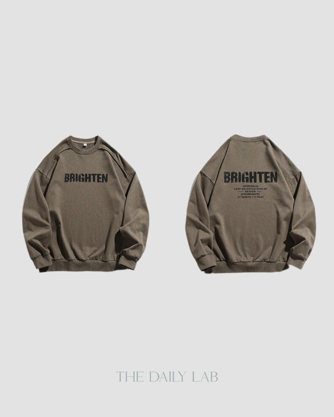 Brighten Long Sleeve Sweatshirt in Khaki