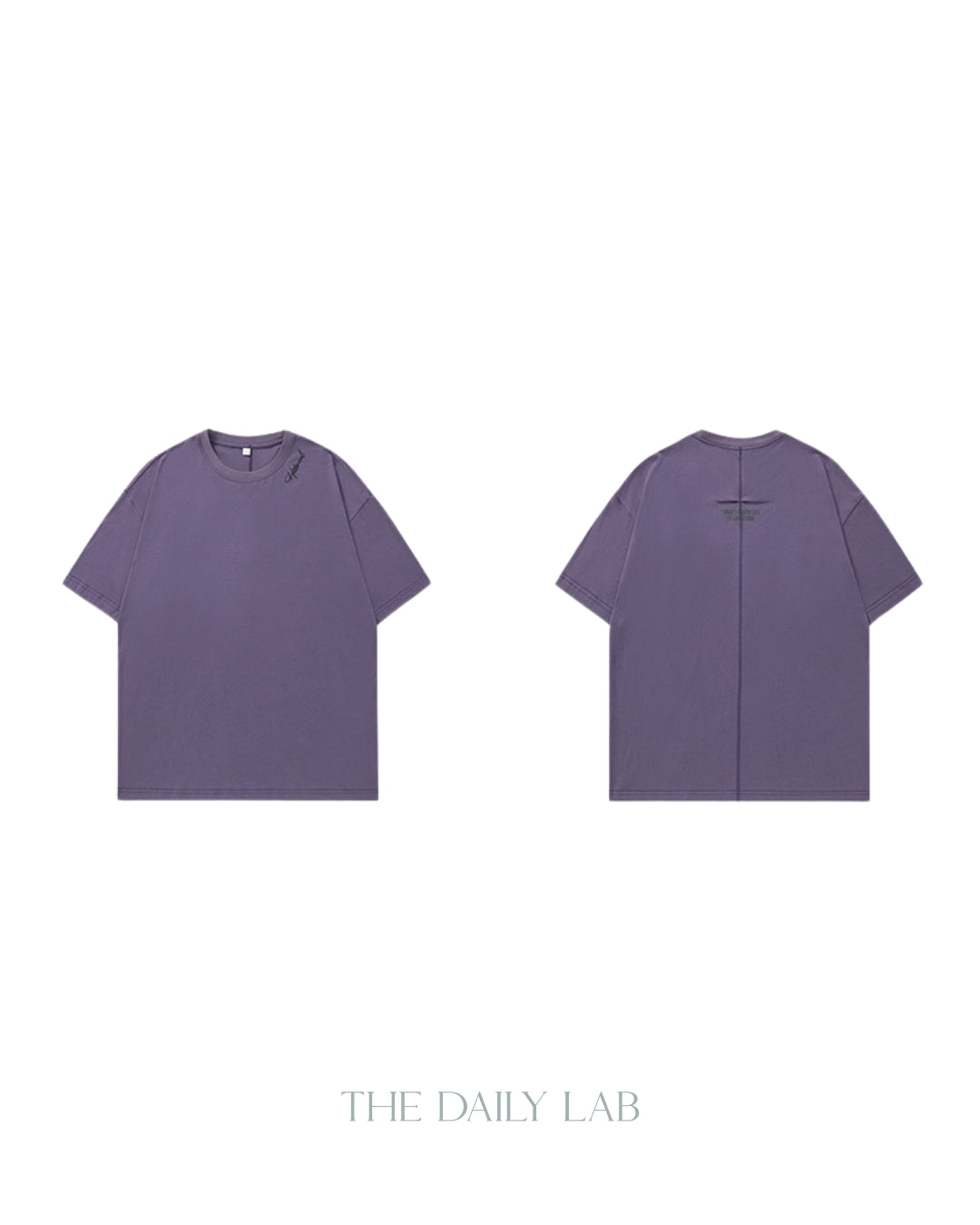 Historical Patchwork Short-Sleeve T-Shirt in Purple