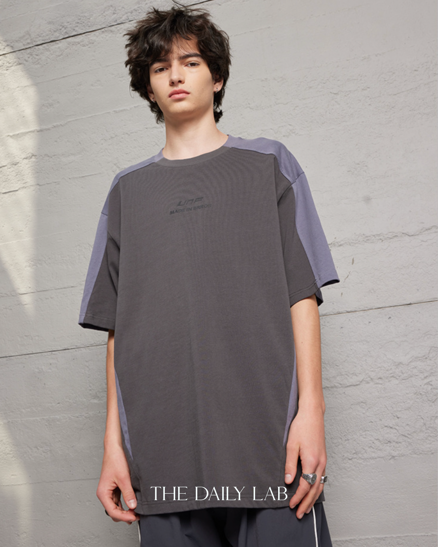250G Patchwork Following Oversized Shirt
