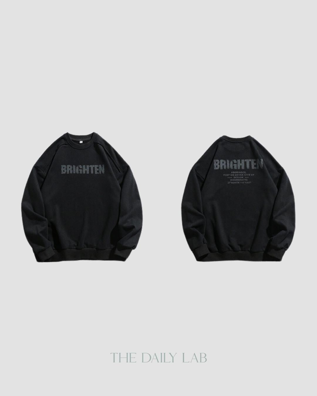 Brighten Long Sleeve Sweatshirt in Black