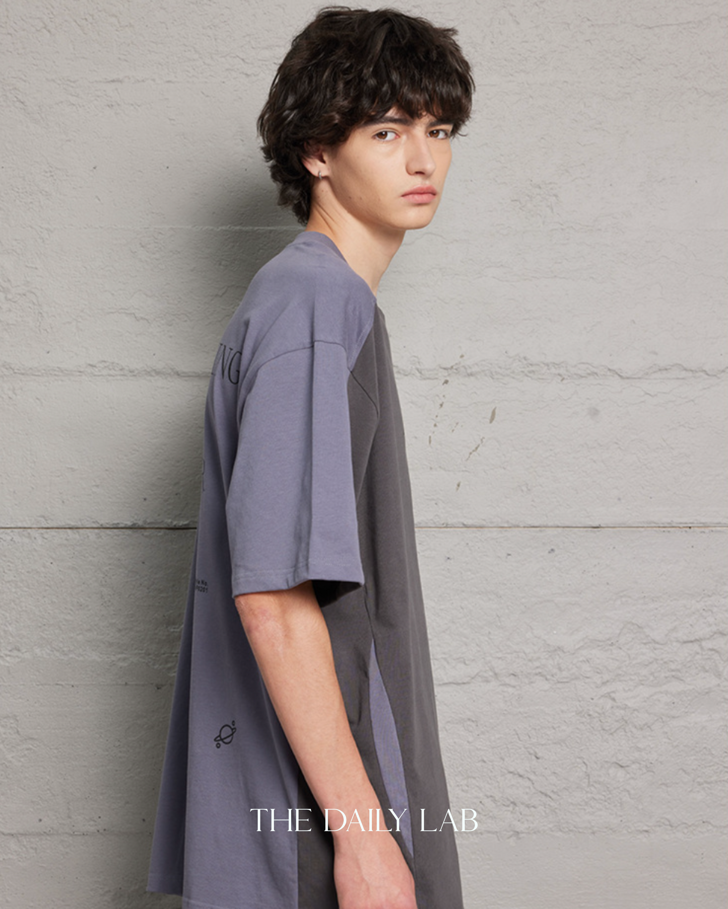 250G Patchwork Following Oversized Shirt