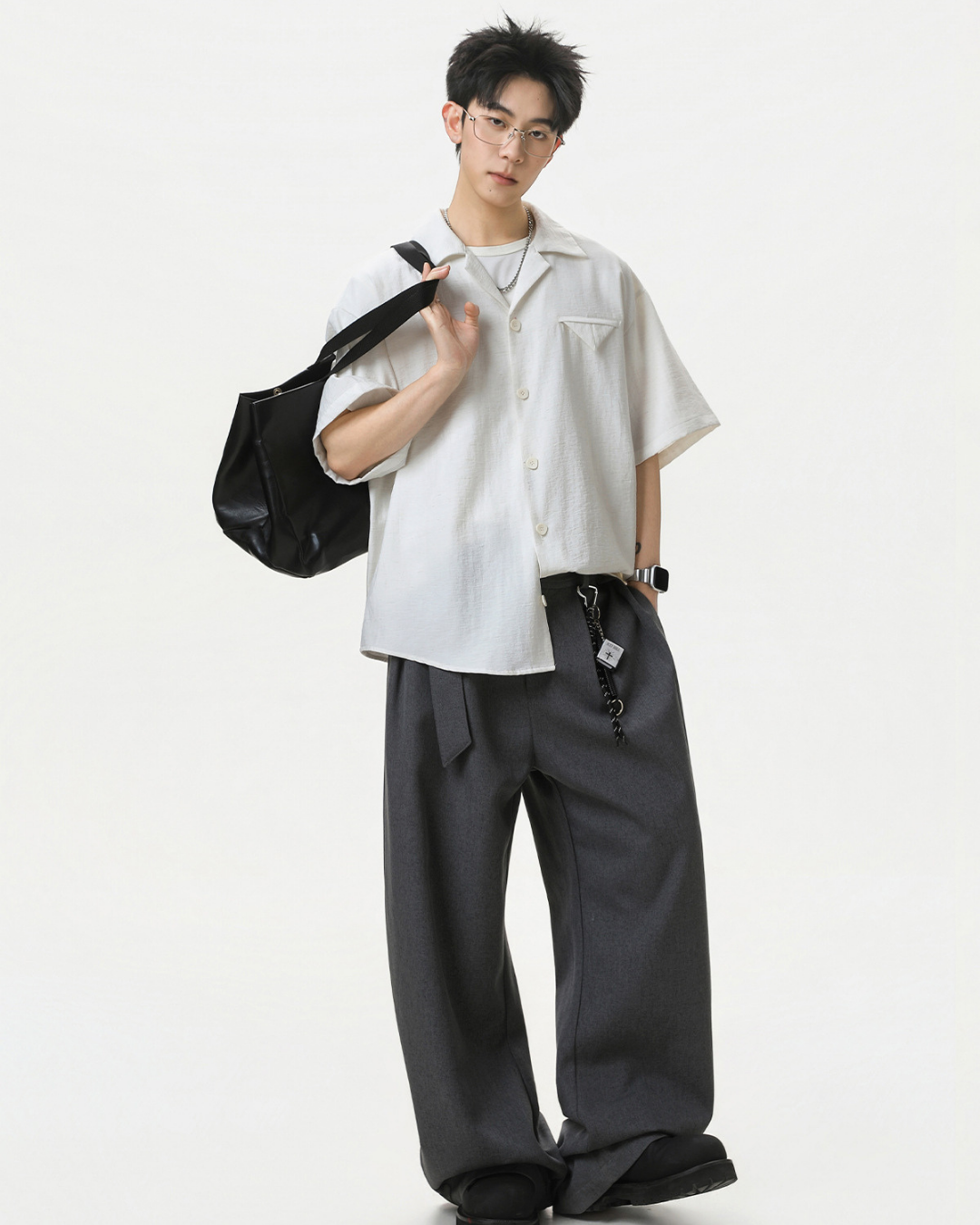 Zen Texture Camp Shirt in White