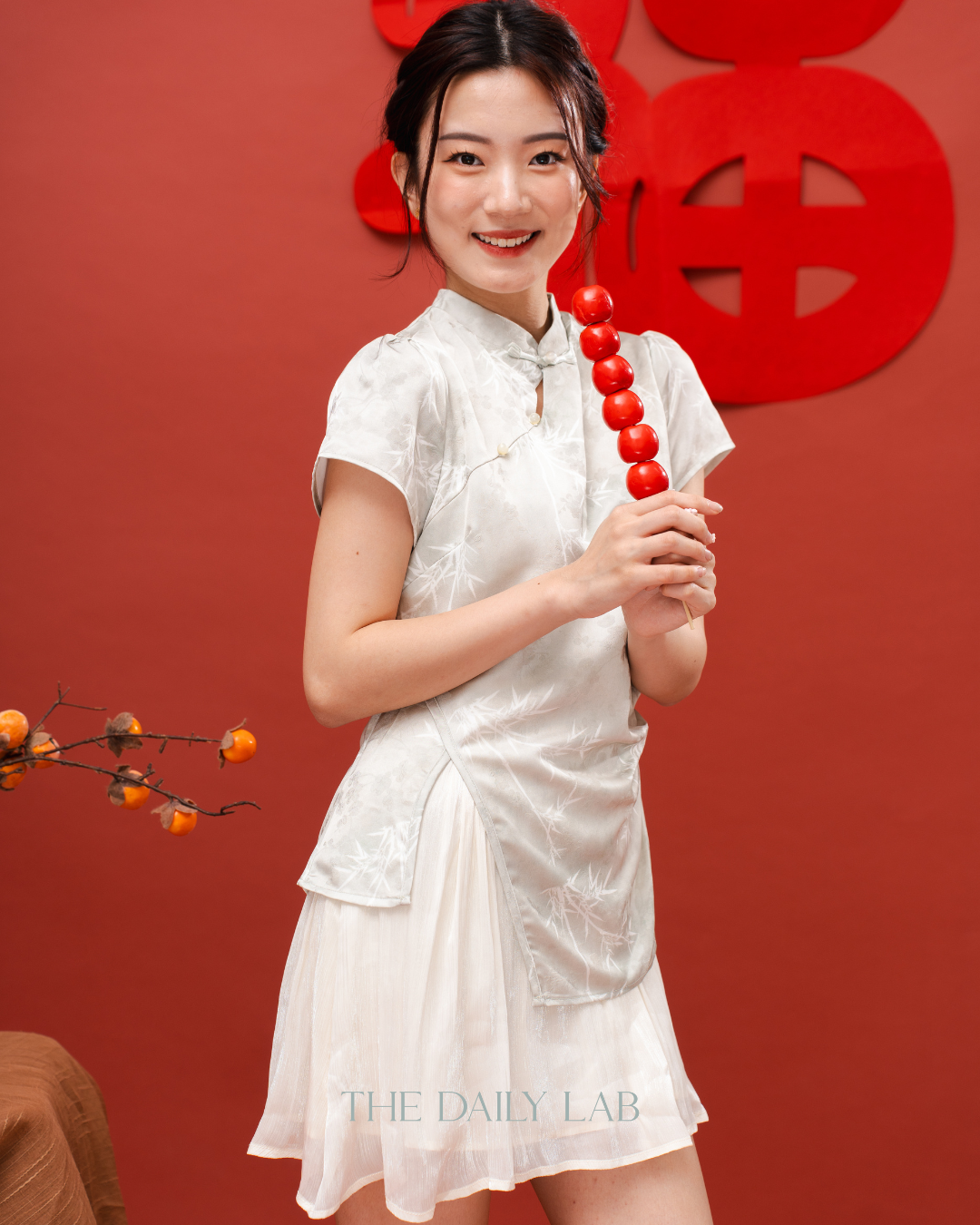 Green Asymmetrical Qipao Dress