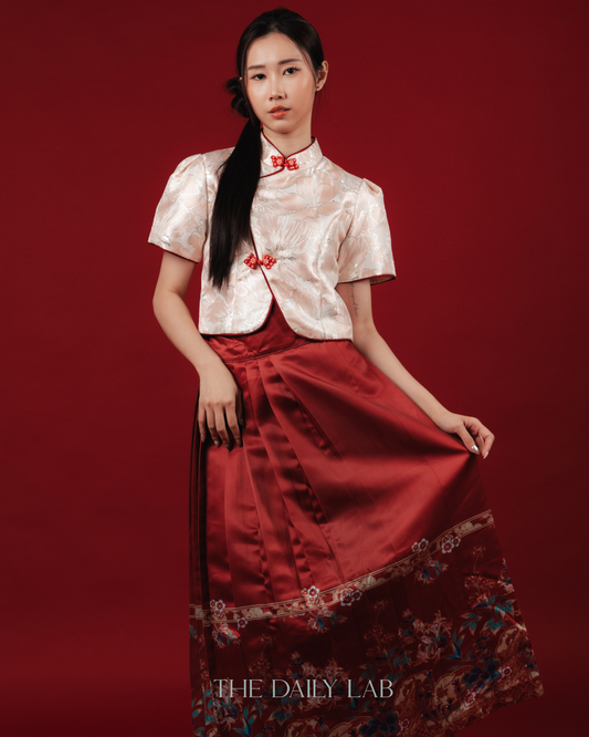 Blush Peony Cheongsam Top