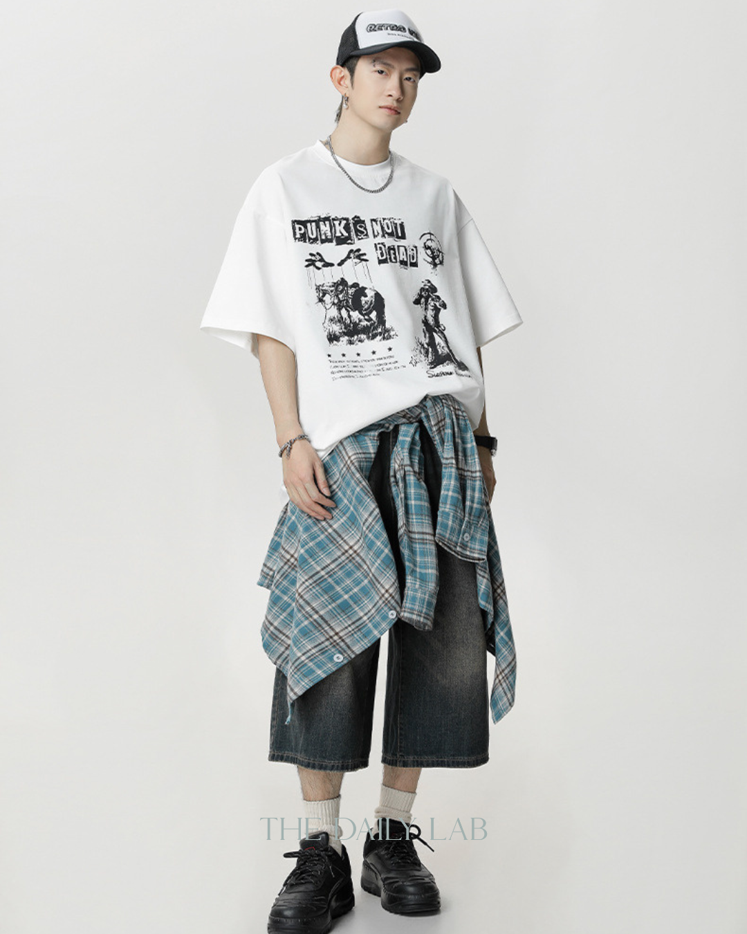 Punks Not Dead Cotton Tee in White