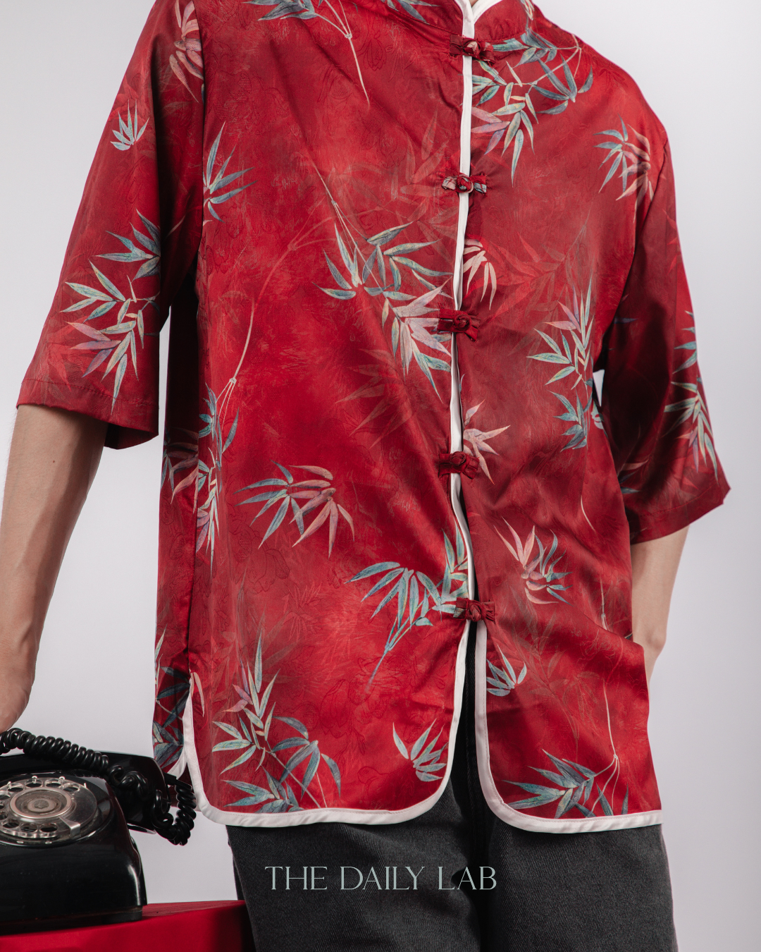 Trendy Ice Silk Tang Top in Red