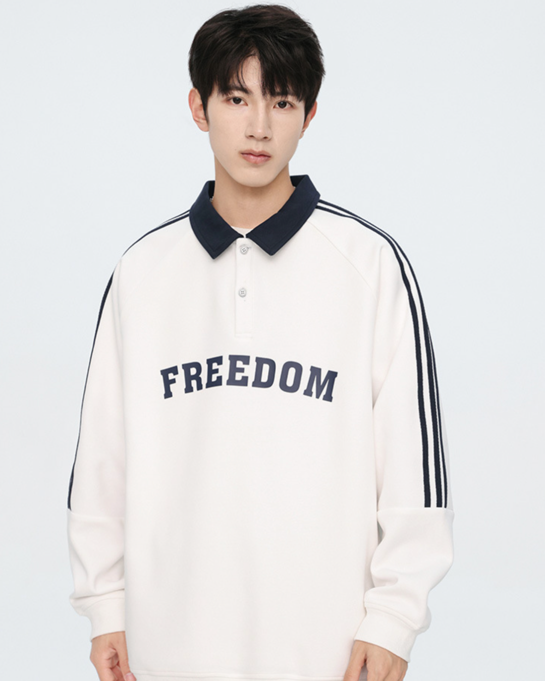 Freedom Relaxed Polo Tee in White