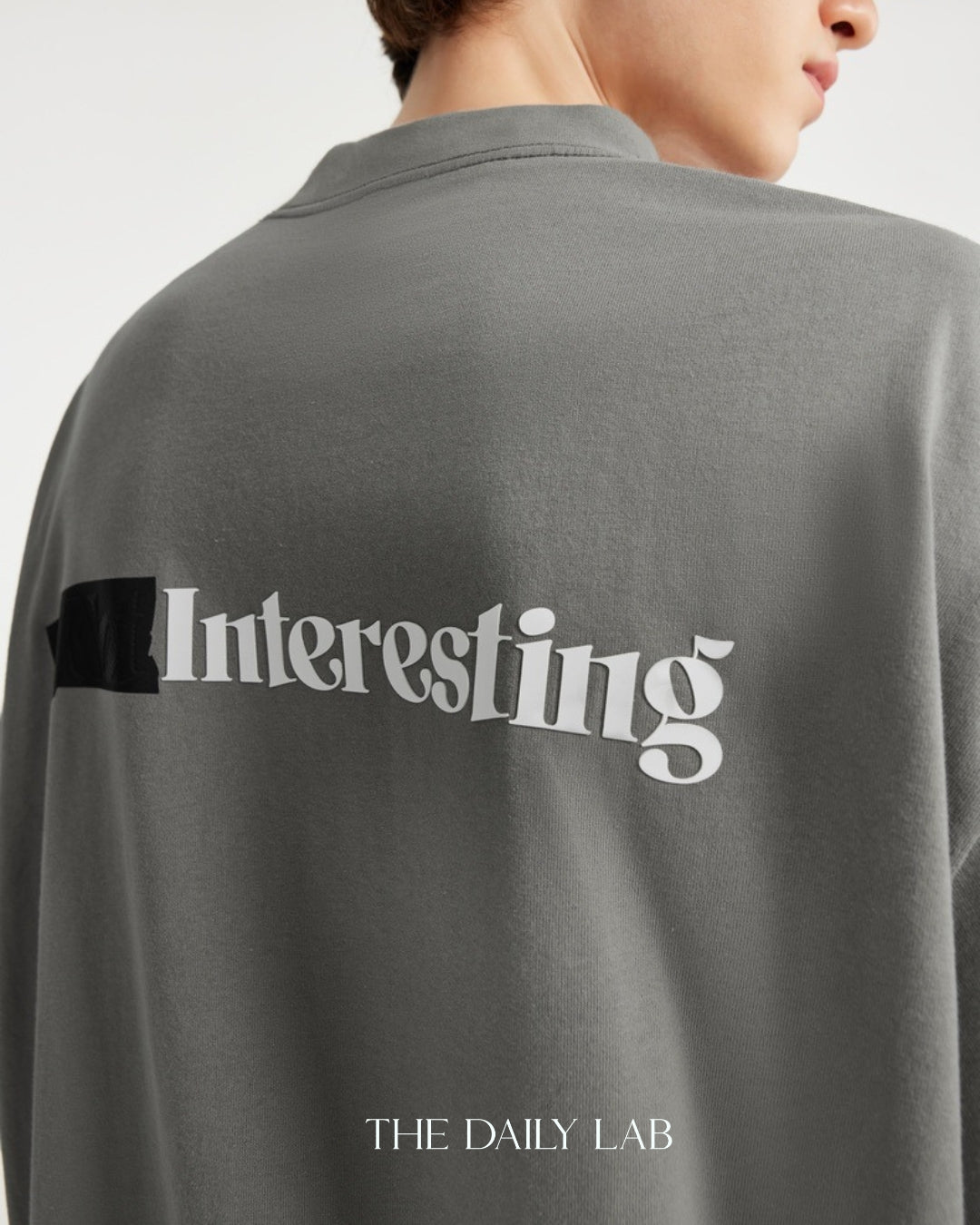 Not Interesting Loose Tee in Grey