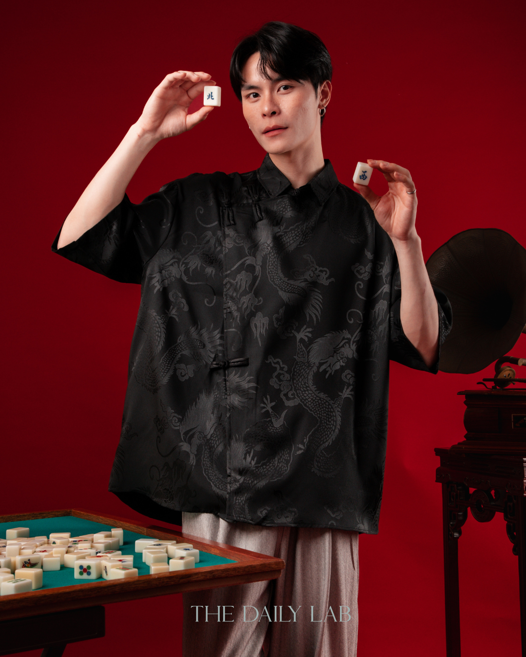 Shadow Dragon Tang Shirt in Black