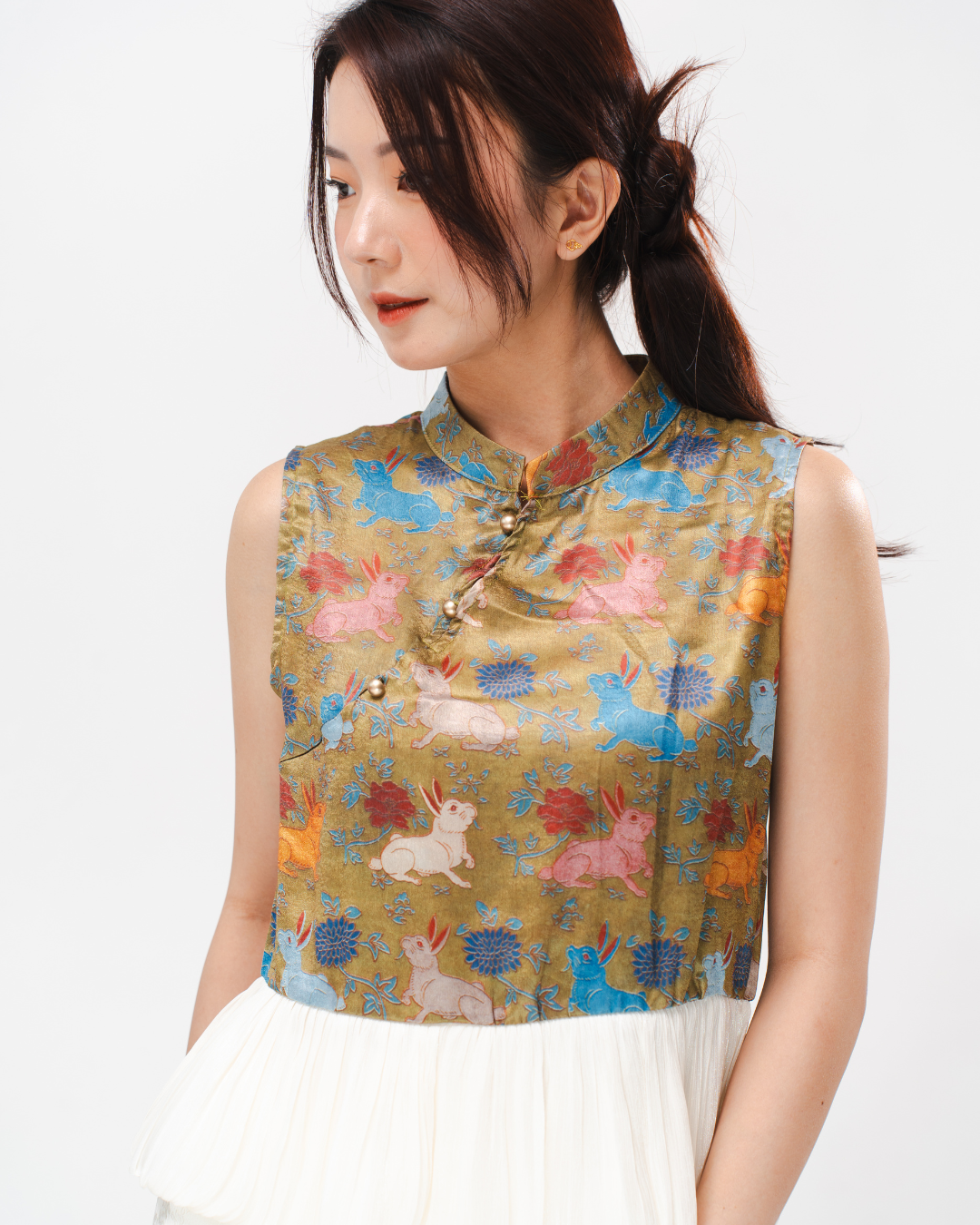 Golden Peony Layered Top