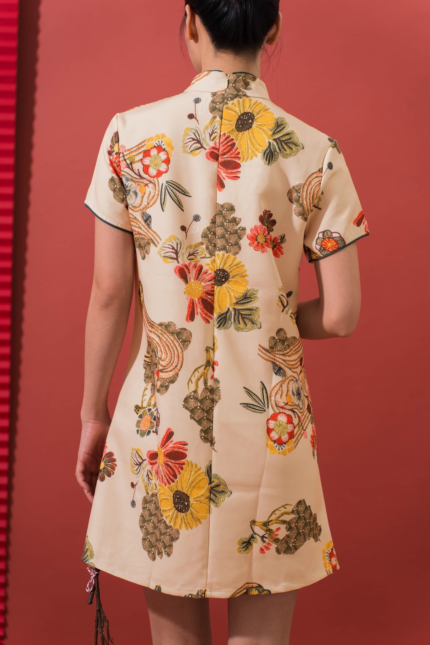 Peacock Oversized Cheongsam Dress