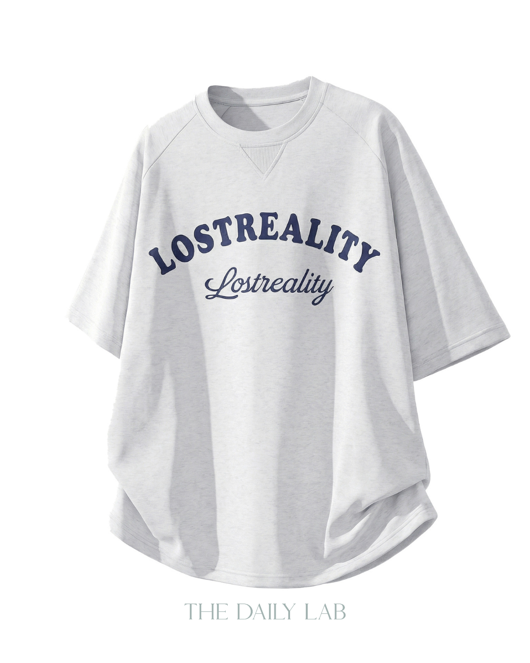 Lost Reality Vintage Graphic Tee in Light Grey