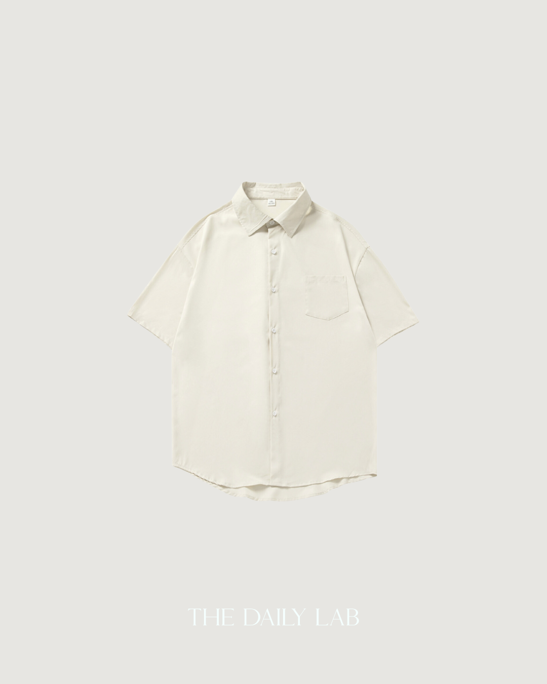 Casual Loose Buttoned Shirt in Beige (Size M)