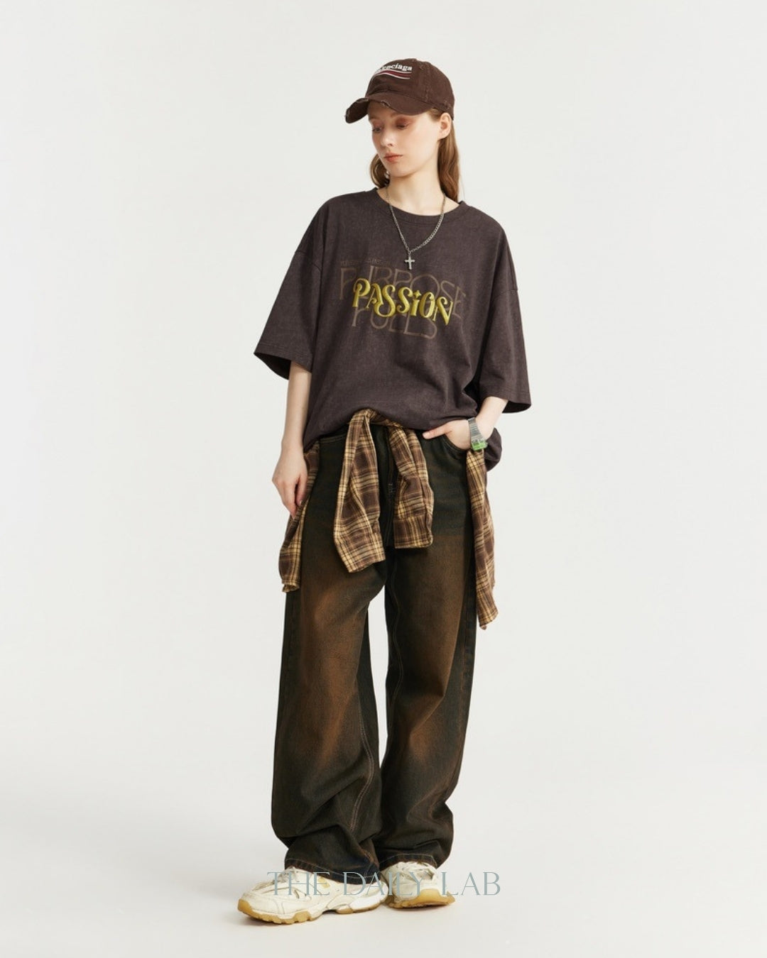 Passion Oversized Tee in Brown