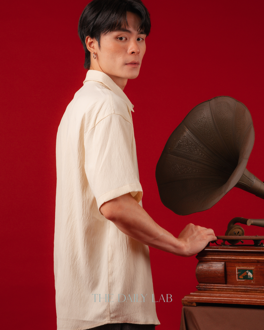 Bamboo Stitch Tang Shirt in Beige