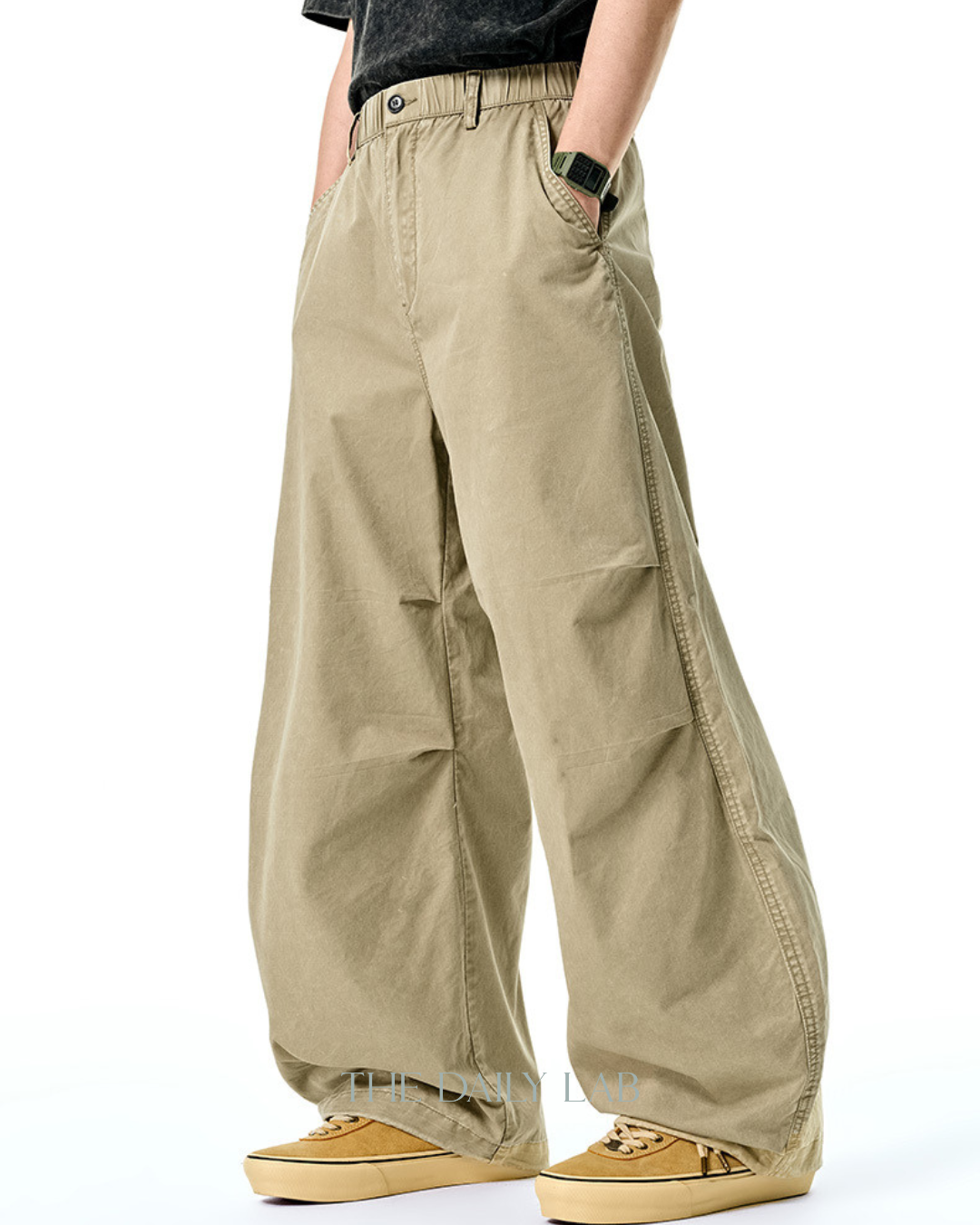 Heritage Drape Cargo Pants in Khaki