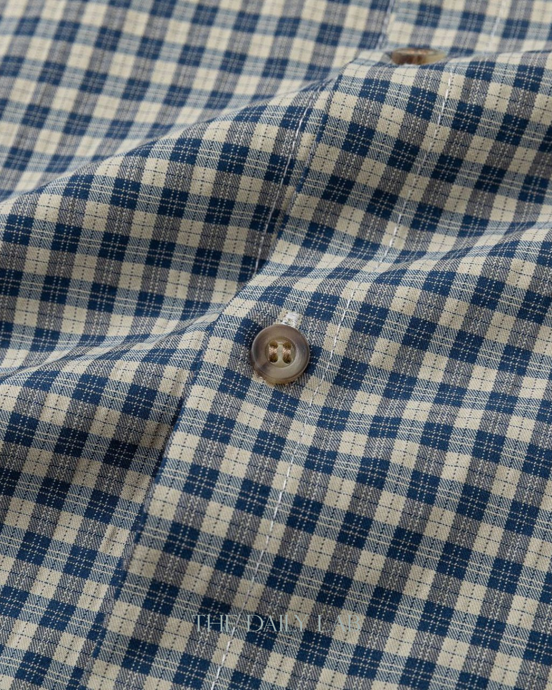 Japanese Vintage Plaid Denim Shirt in Yellow