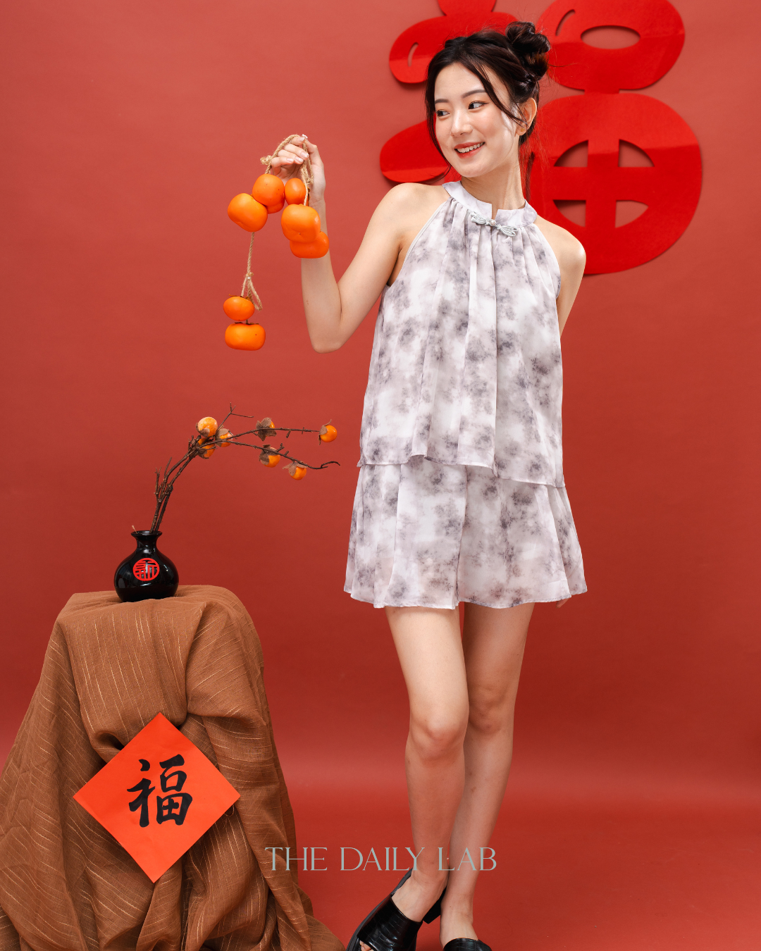 Cloud Mist Halter Mini Skirt Two-Piece Set