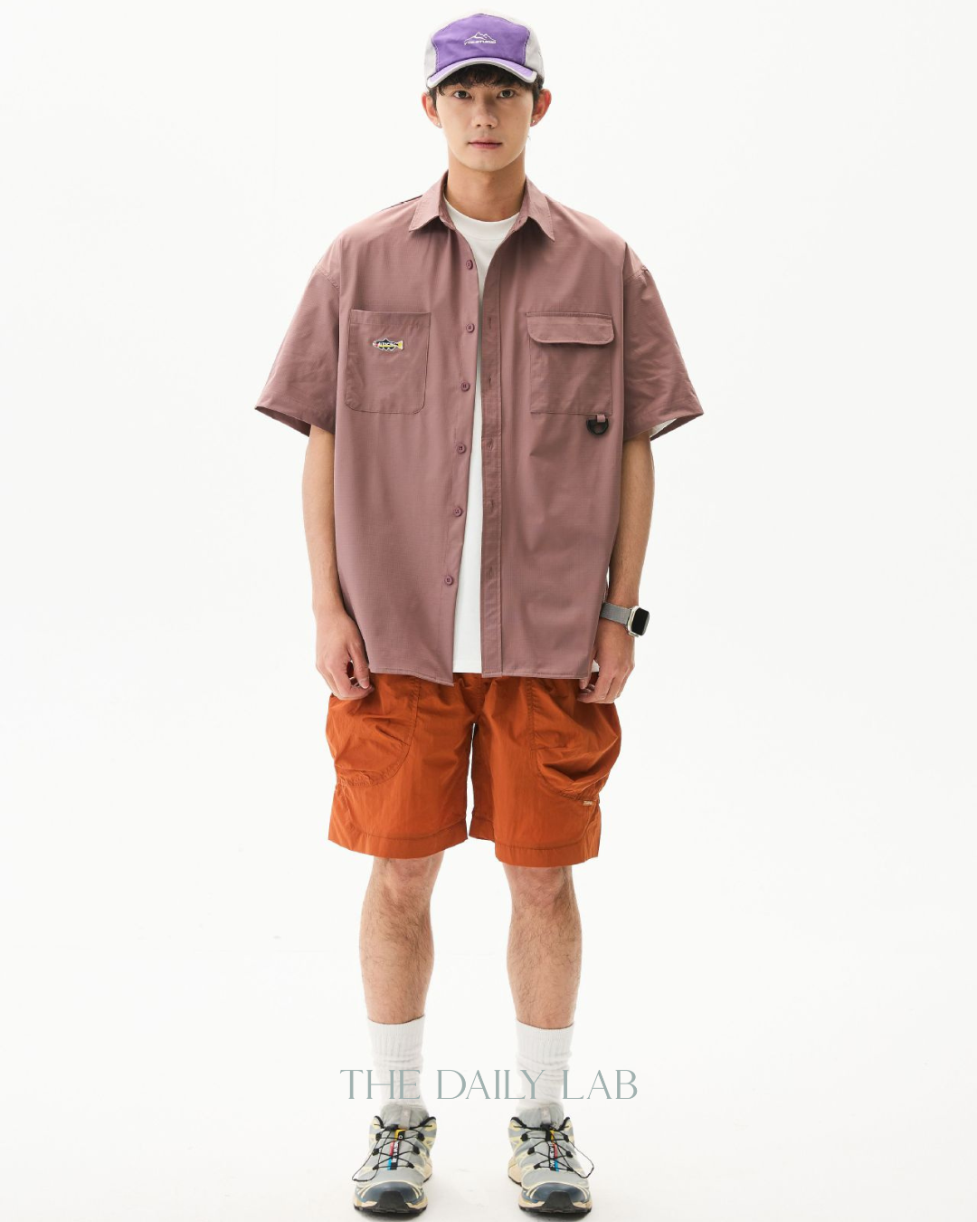 Unisex Cotton Overshirt in Purple