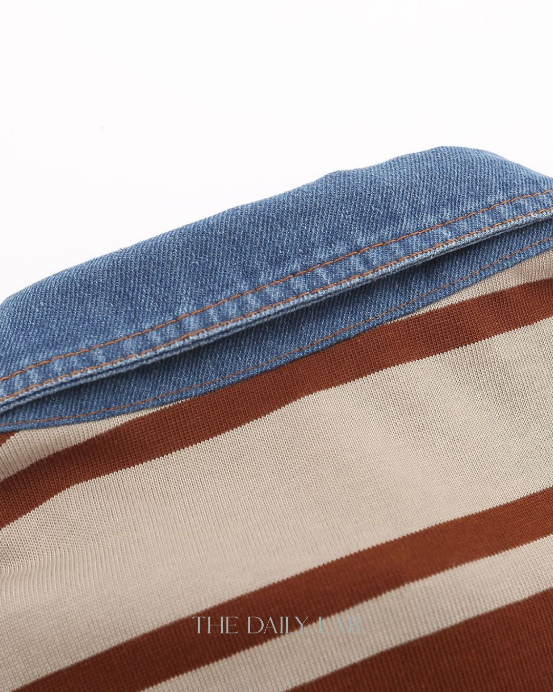Vintage Maillard Striped Polo Shirt
