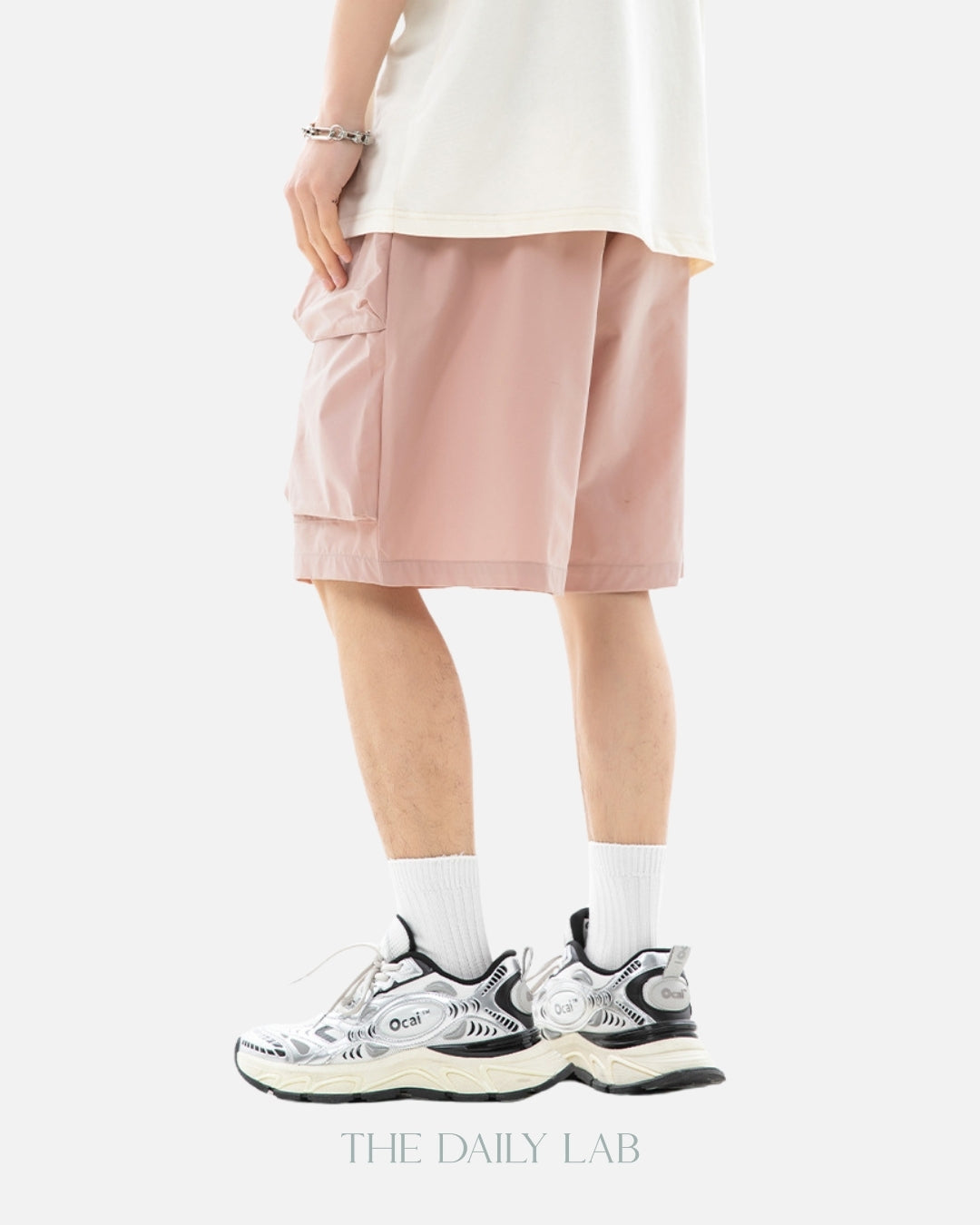 Large Pocket Cargo Shorts in Pink