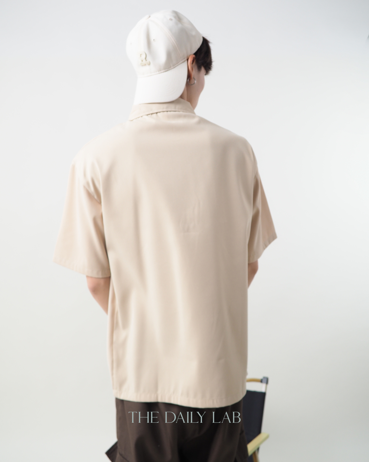 Cargo Pocketed Tee in Beige