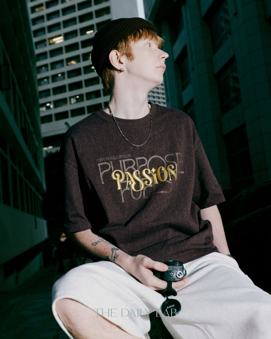 Passion Oversized Tee in Brown