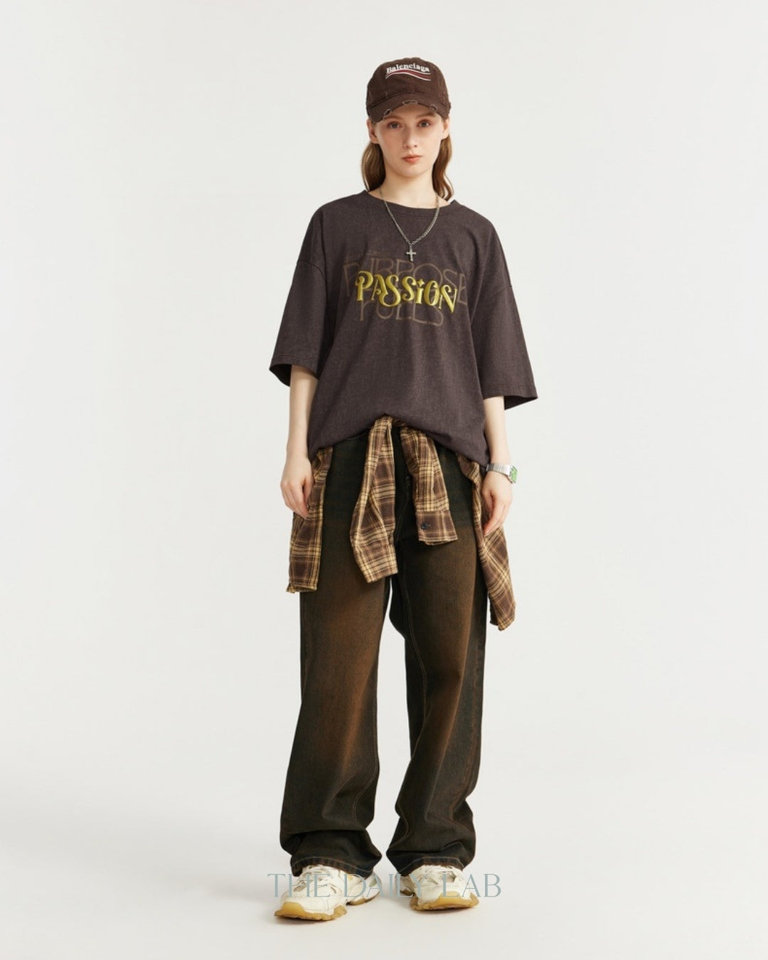 Passion Oversized Tee in Brown