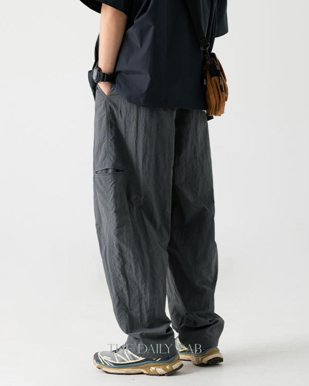 Buckle Outdoor Functional Long Pants in Grey
