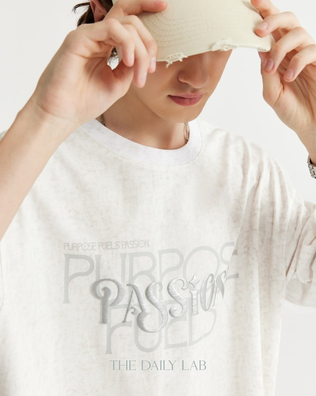 Passion Oversized Tee in Beige