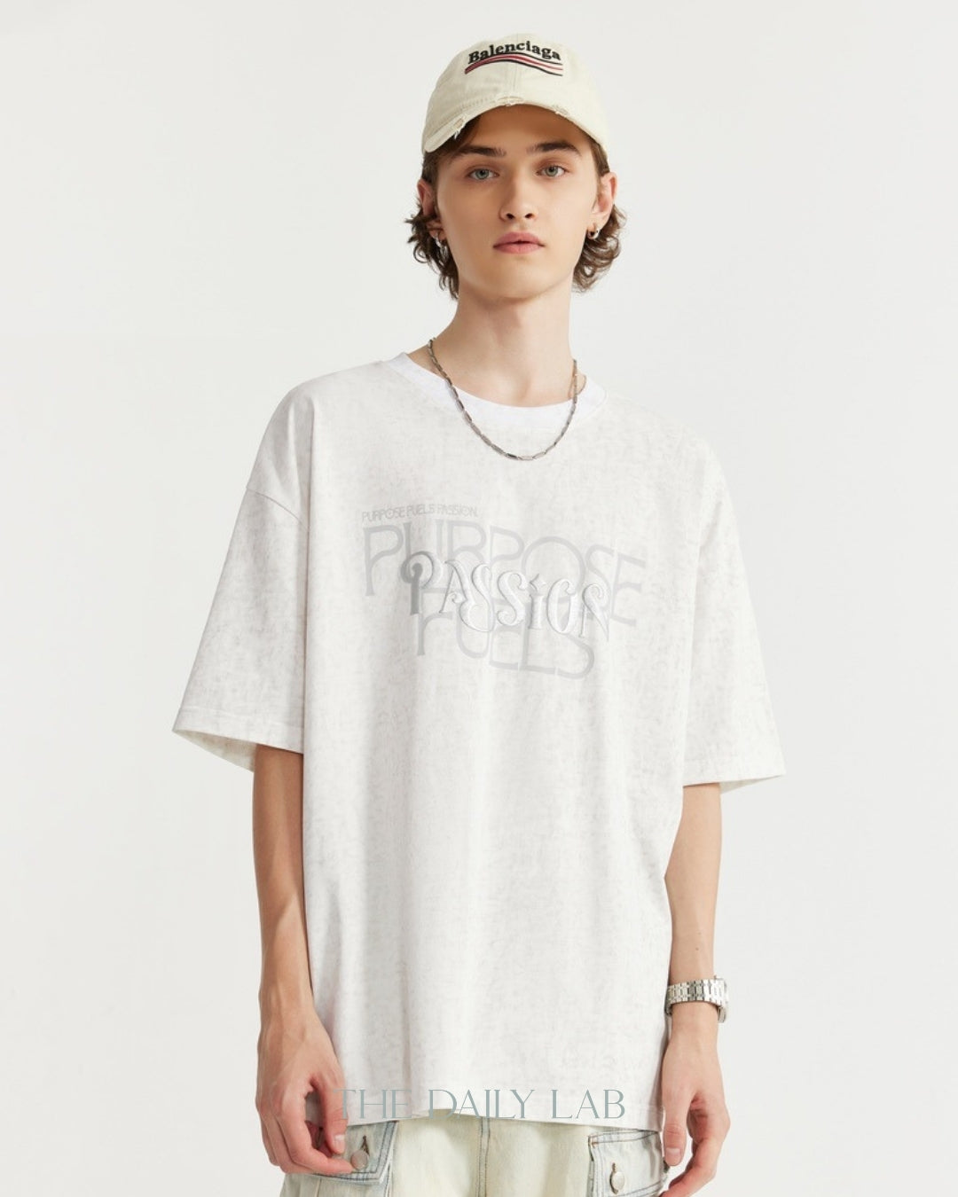 Passion Oversized Tee in Beige