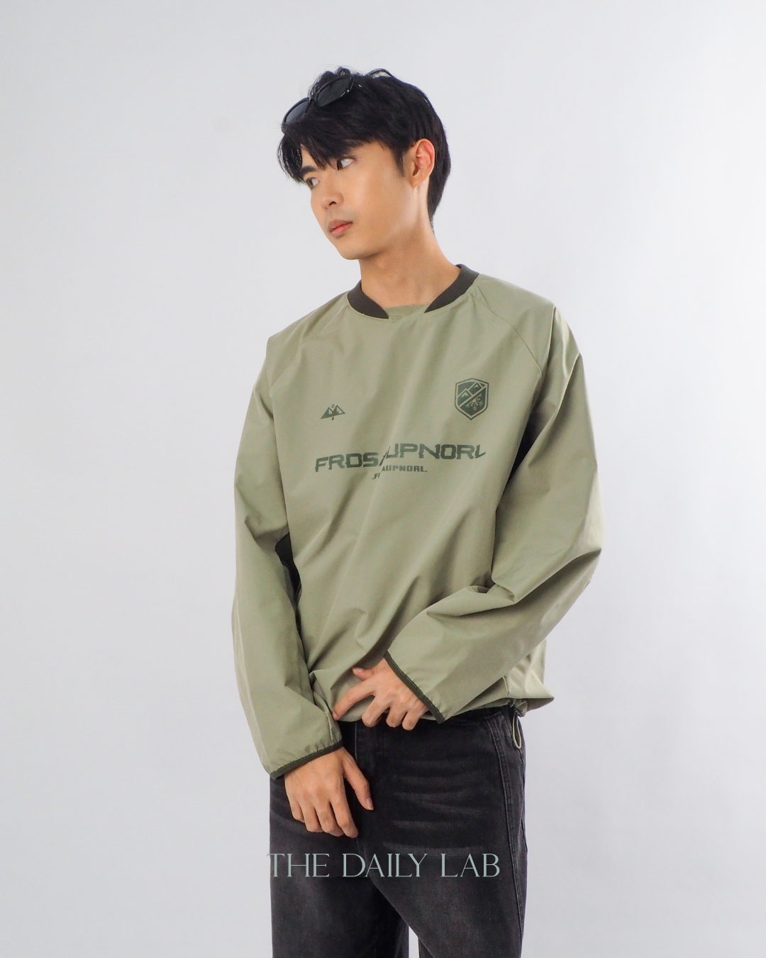 Streetwear Patchwork Hoodie in Green