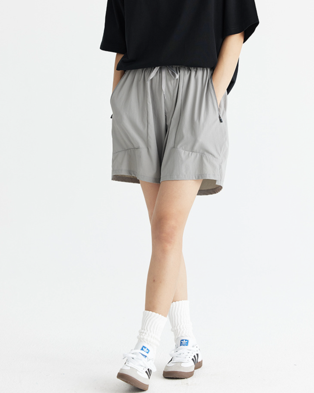 UNF Summer Drawstring Shorts in Grey The Daily Lab