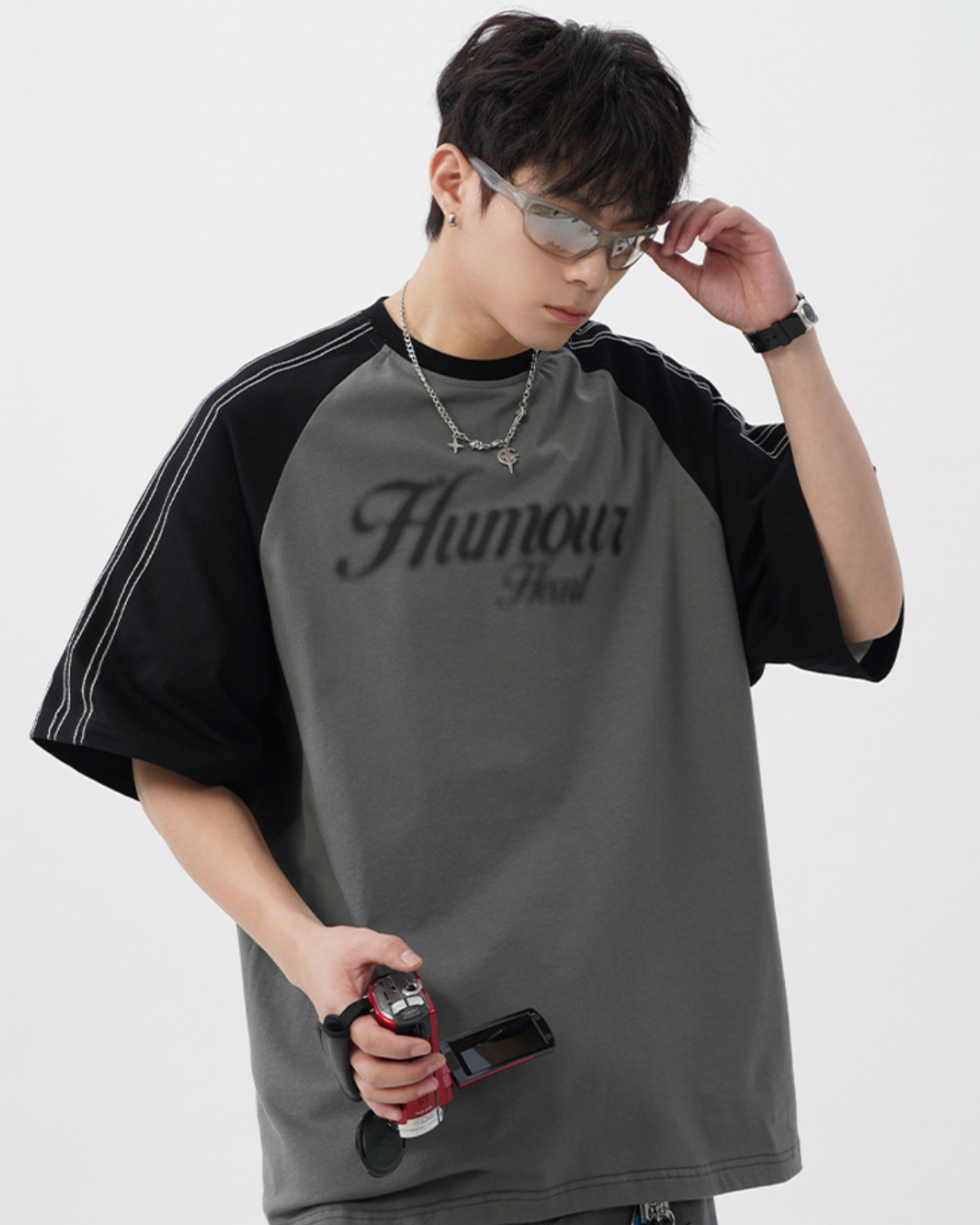 Humour Cotton Tee in Dark Grey (In-Stock)