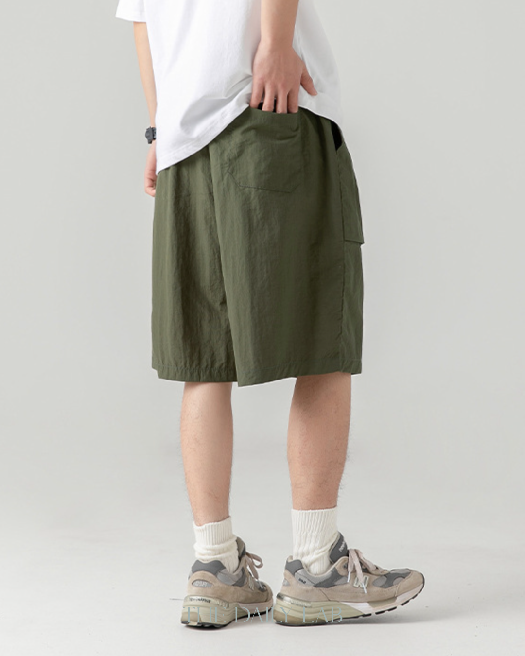 Taslon Cargo Shorts in Green