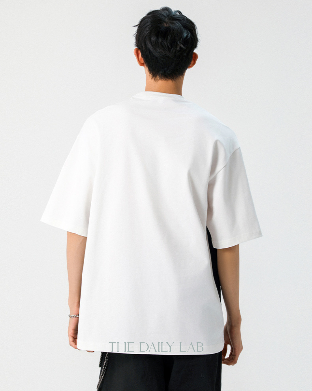 IN Split-Panel Sport Tee in White