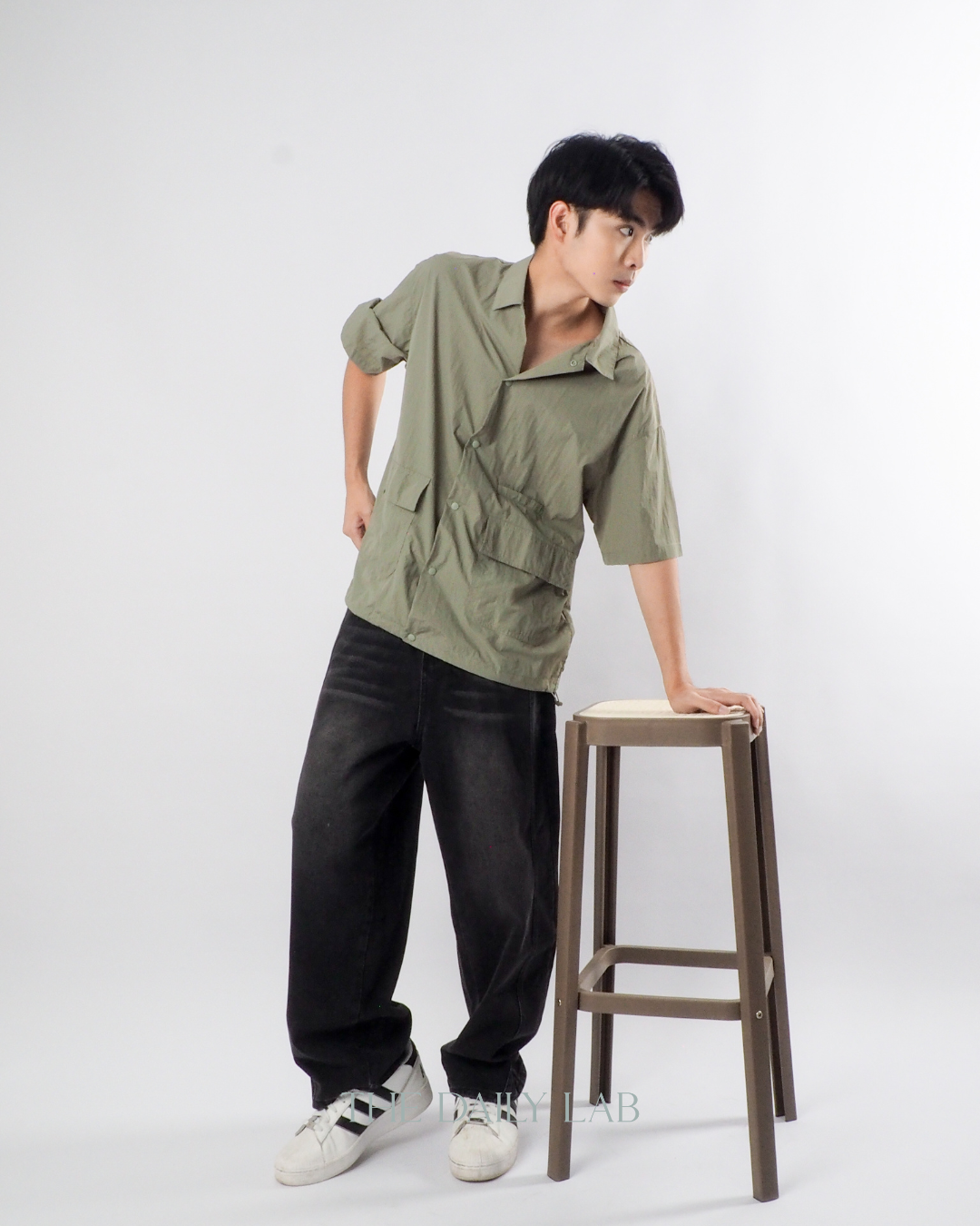Solid Color Tech Shirt in Green