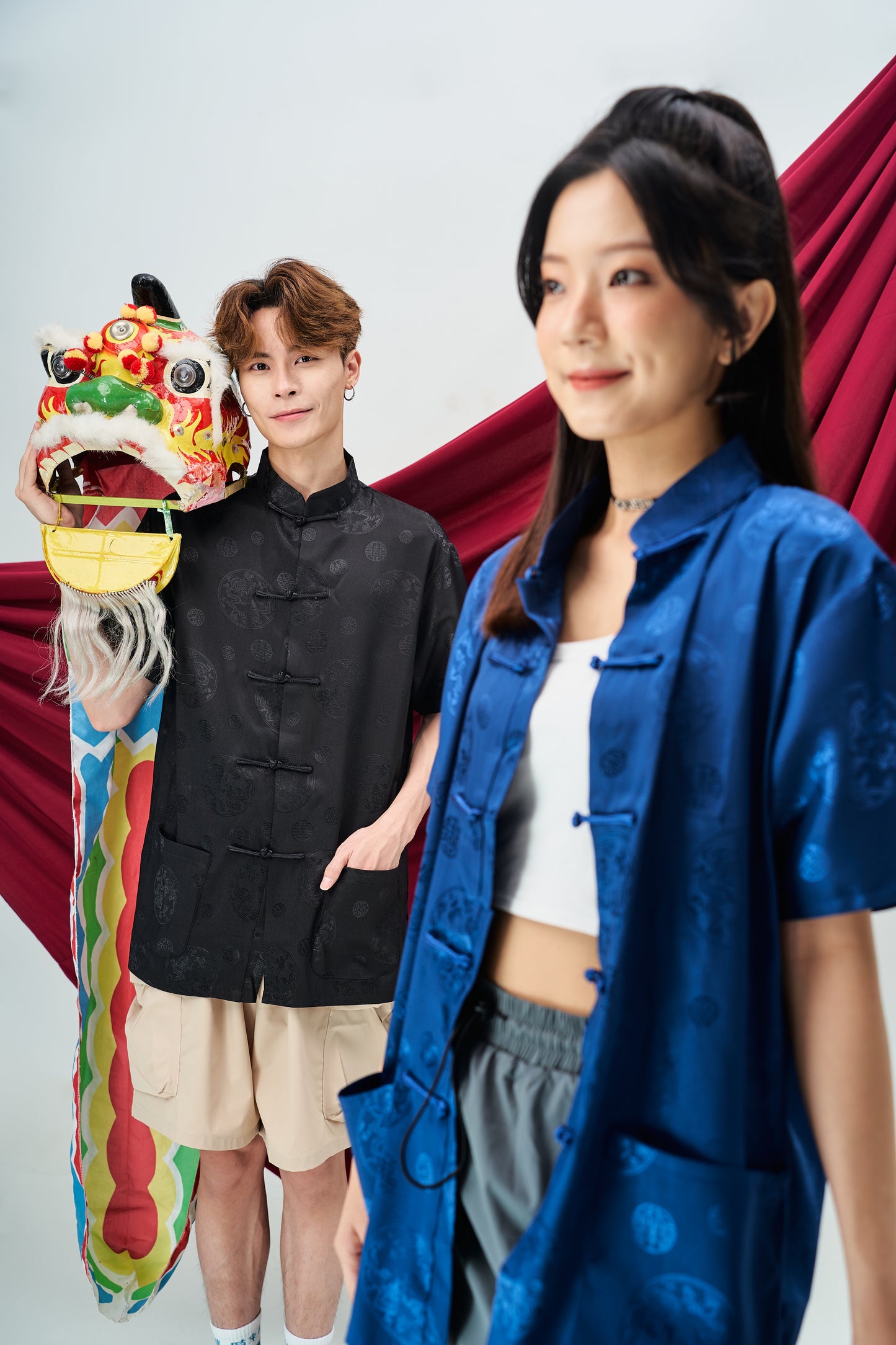 Vintage Chinese Tang Suit in Black