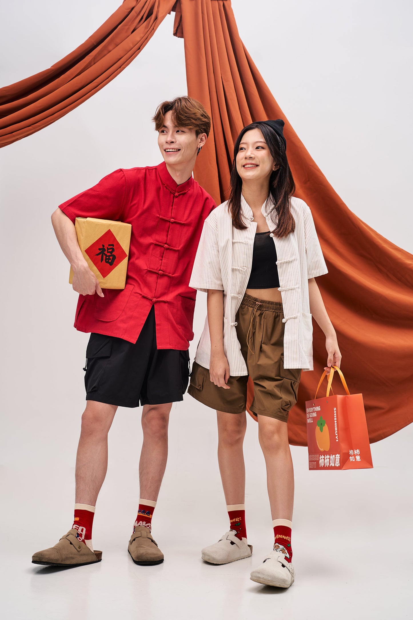 Retro Traditional Button Tang Suit in Red