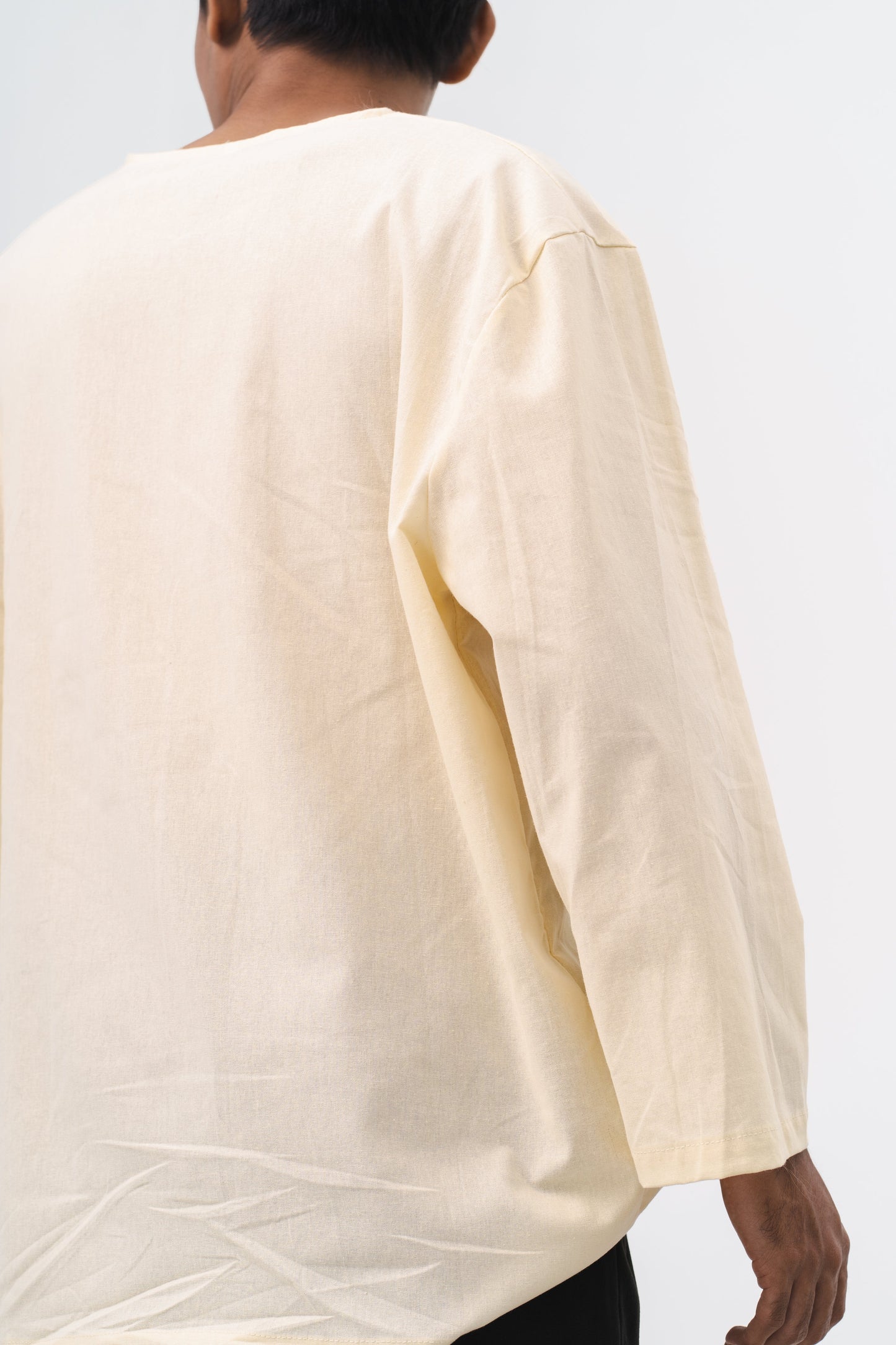 Ajiad Men Kurta in Yellow (Size M)