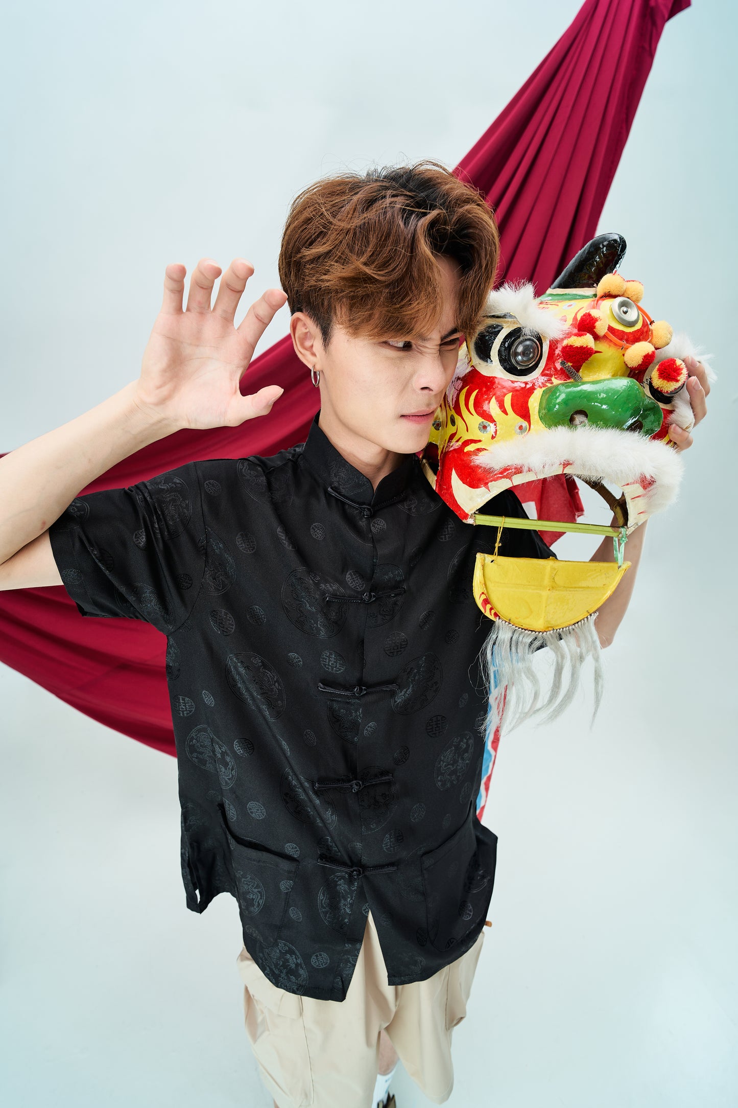 Vintage Chinese Tang Suit in Black