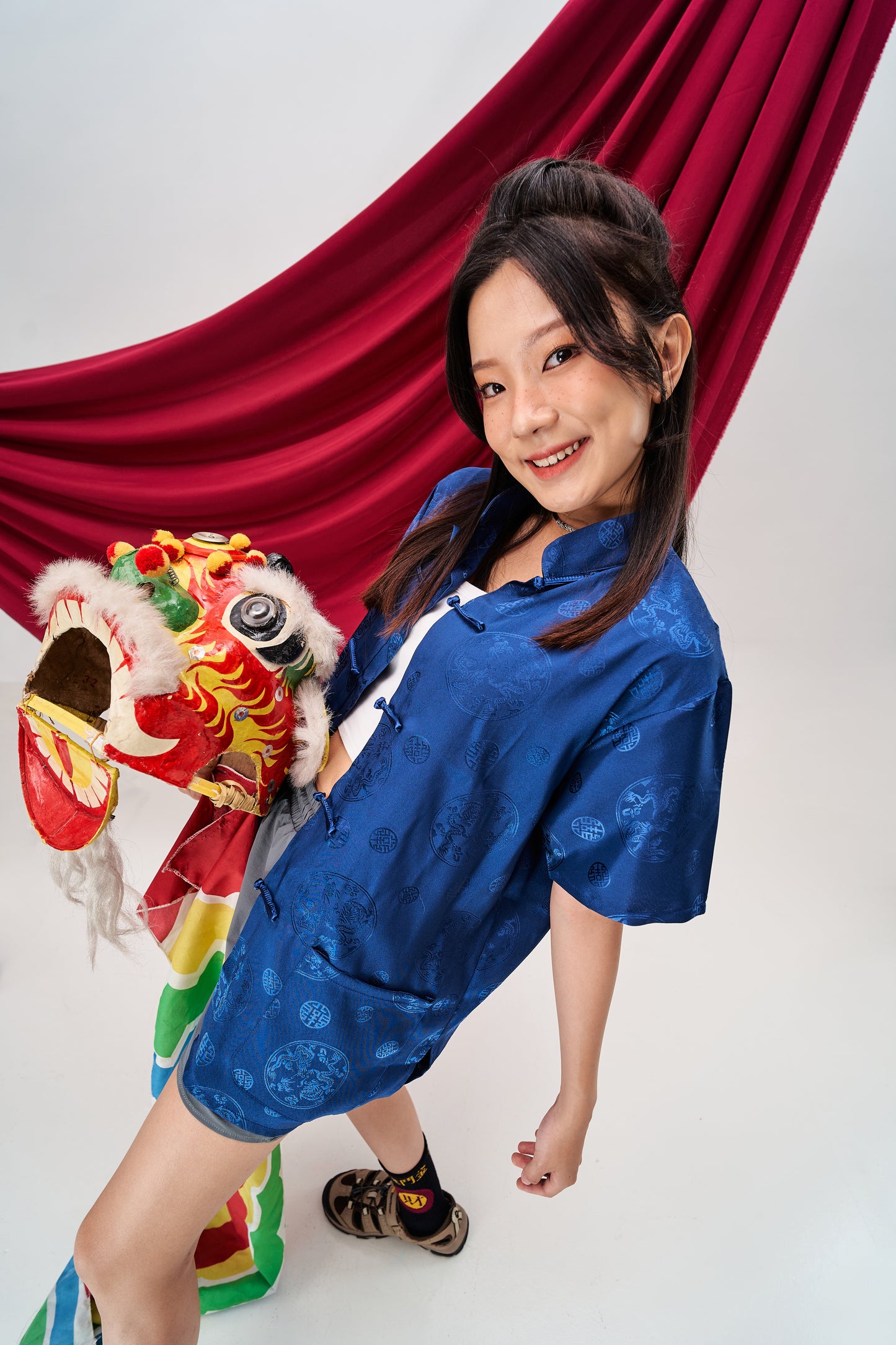 Vintage Chinese Tang Suit in Blue