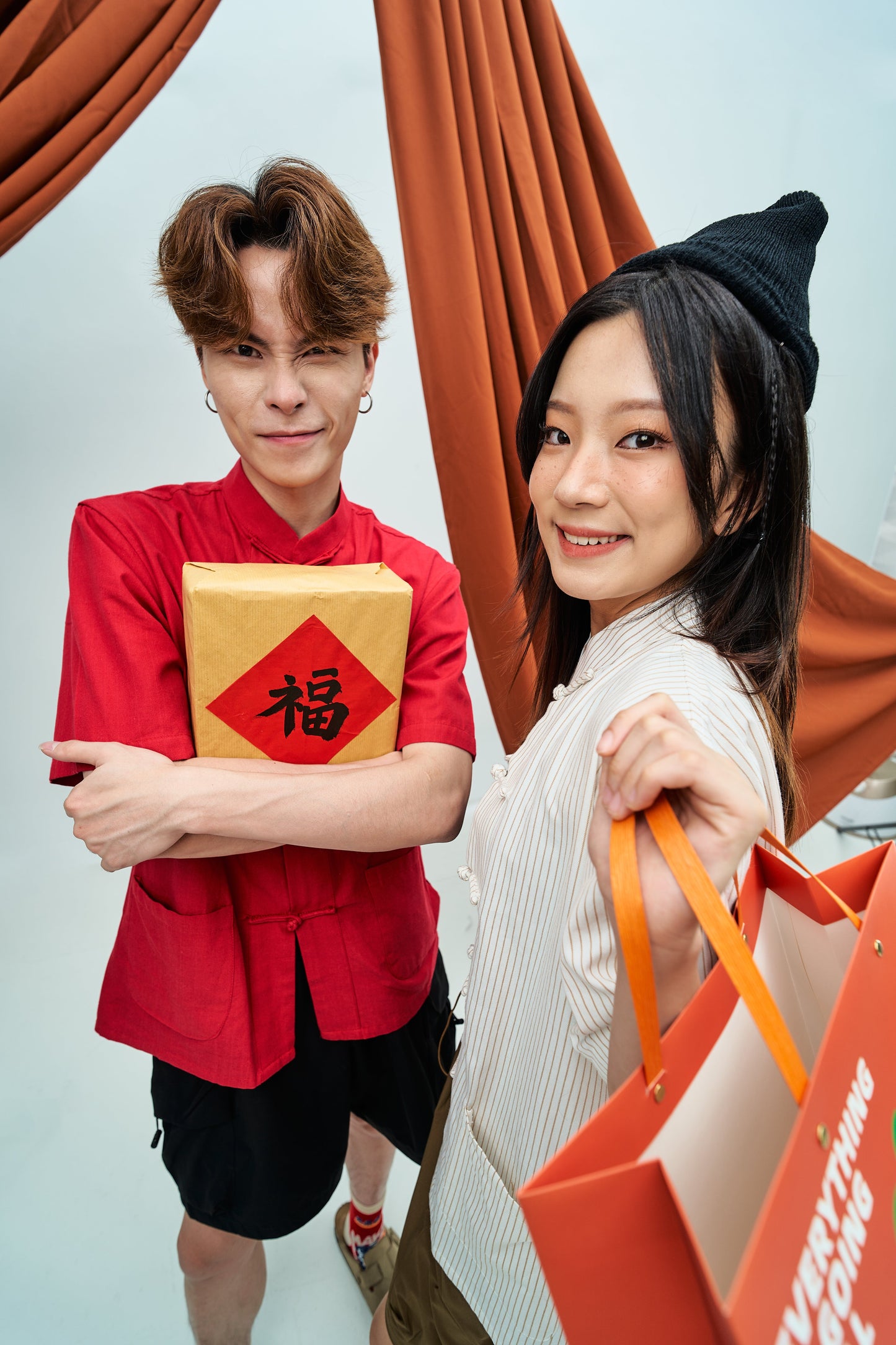 Retro Traditional Button Tang Suit in Red