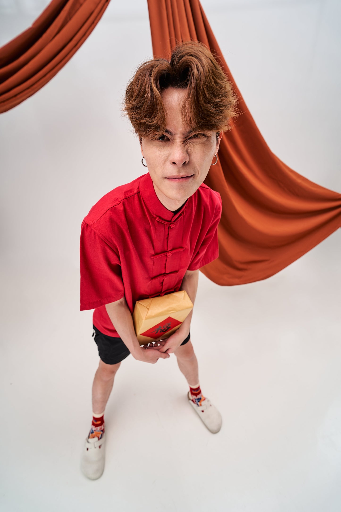 Retro Traditional Button Tang Suit in Red