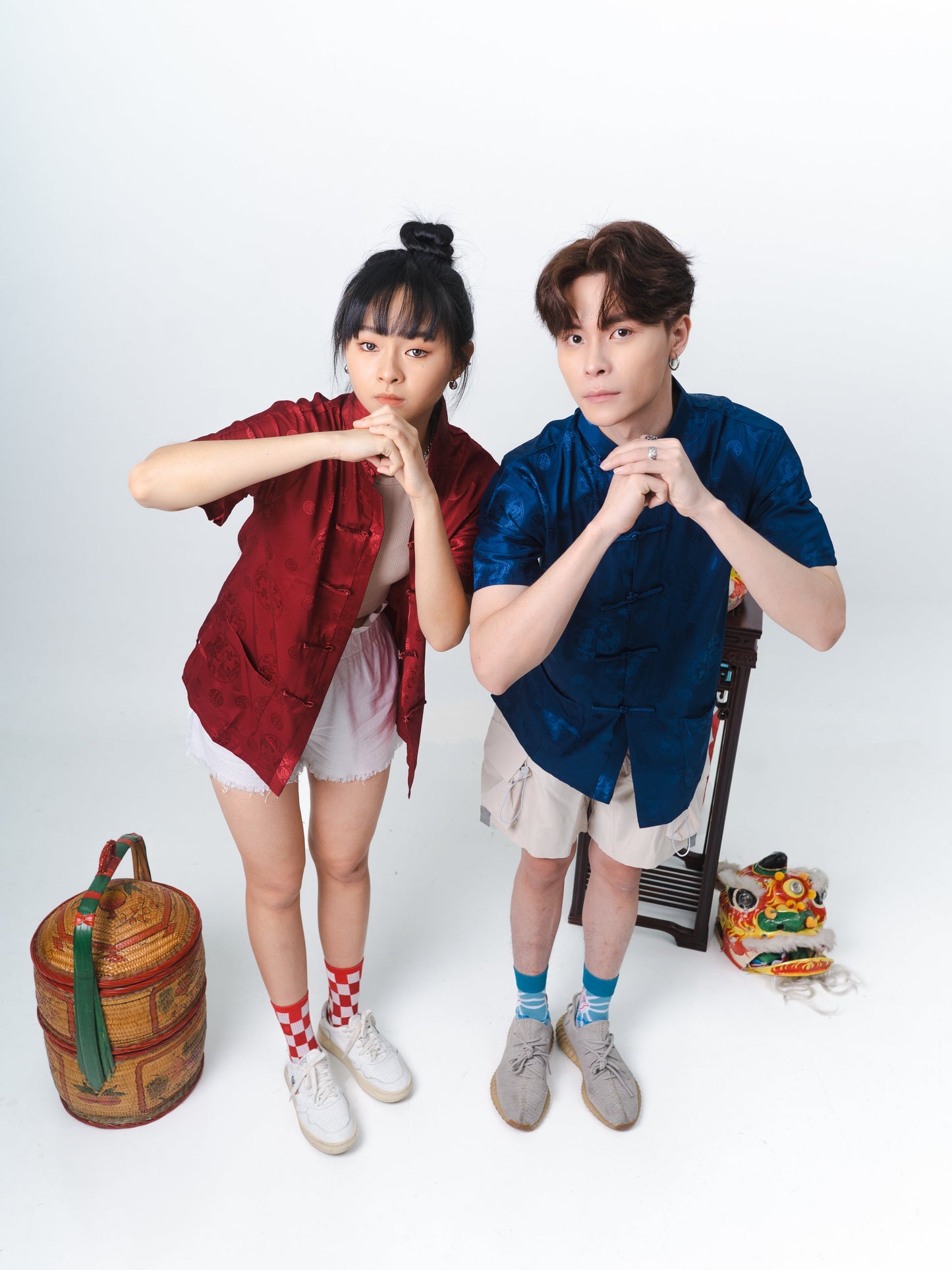 Vintage Chinese Tang Suit in Red