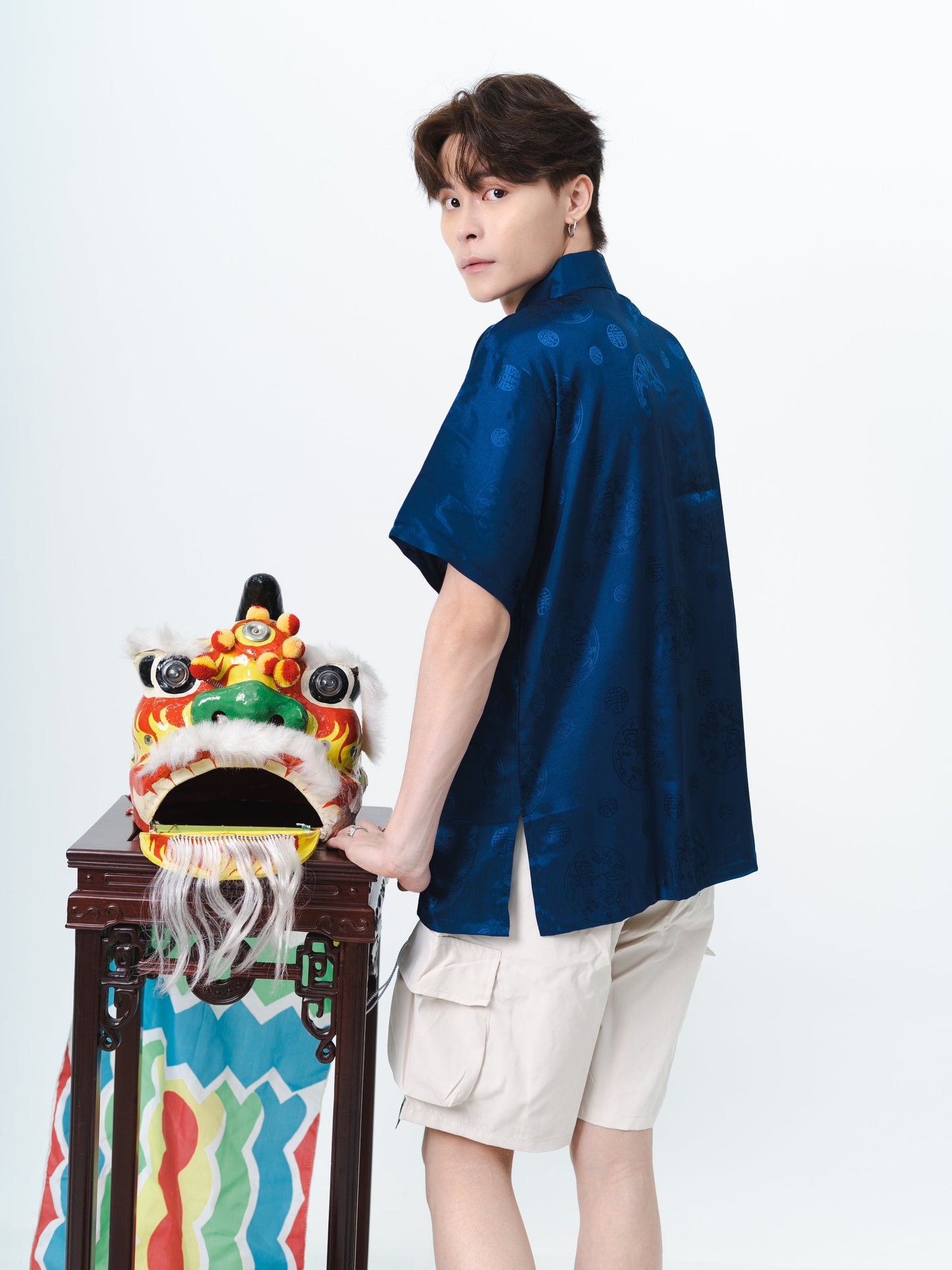 Vintage Chinese Tang Suit in Blue