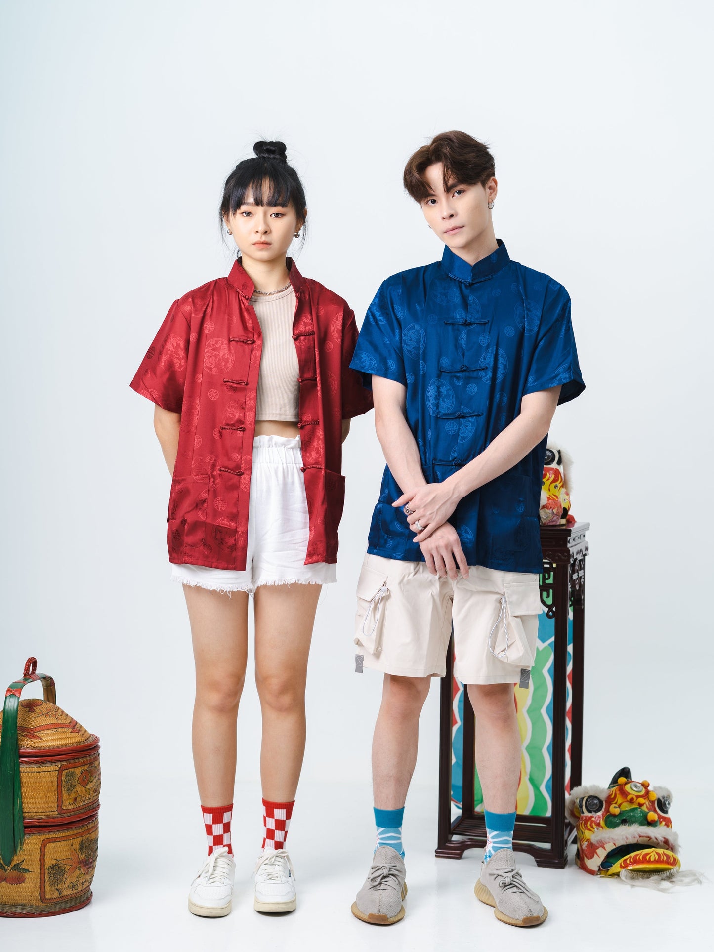 Vintage Chinese Tang Suit in Blue