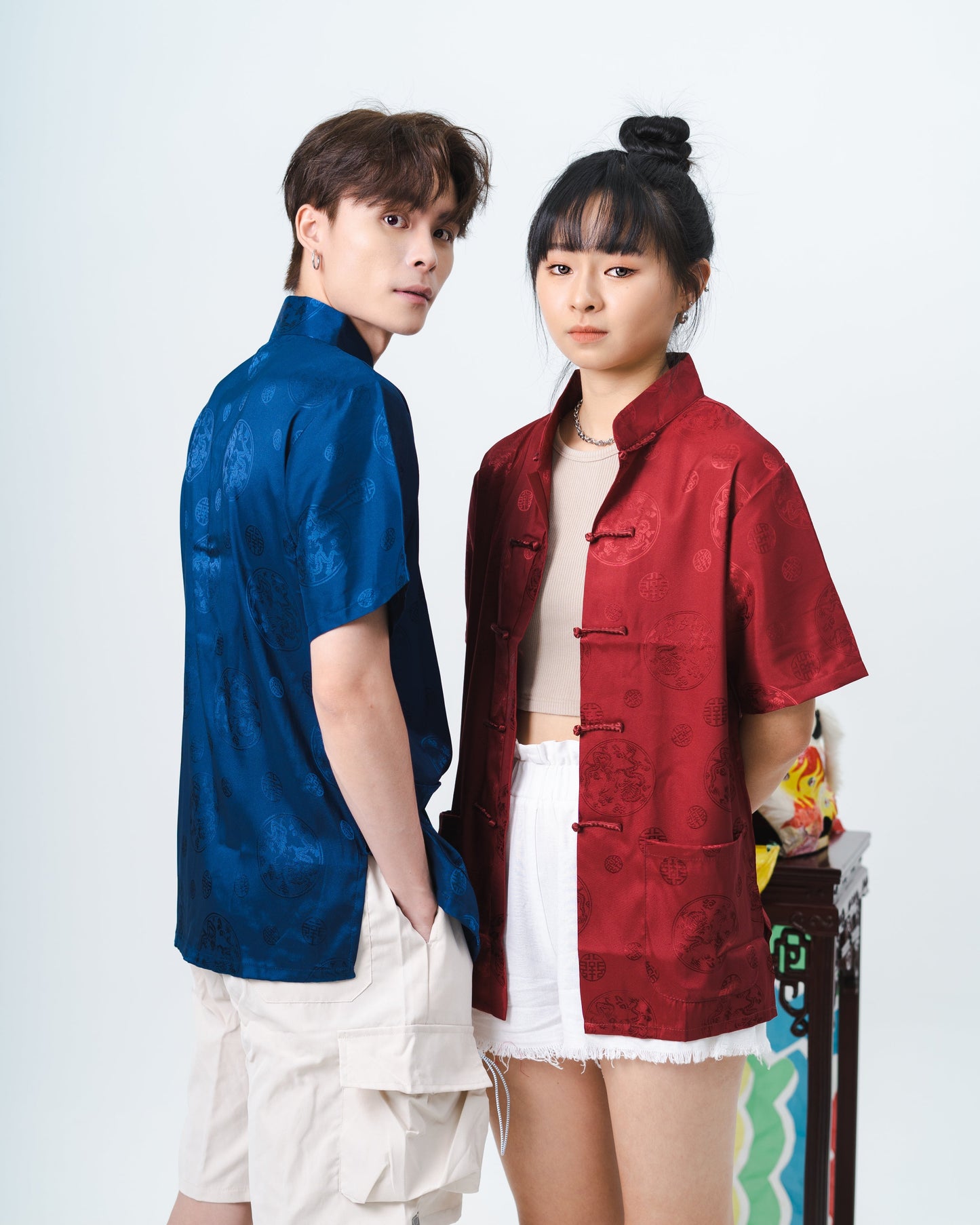 Vintage Chinese Tang Suit in Blue